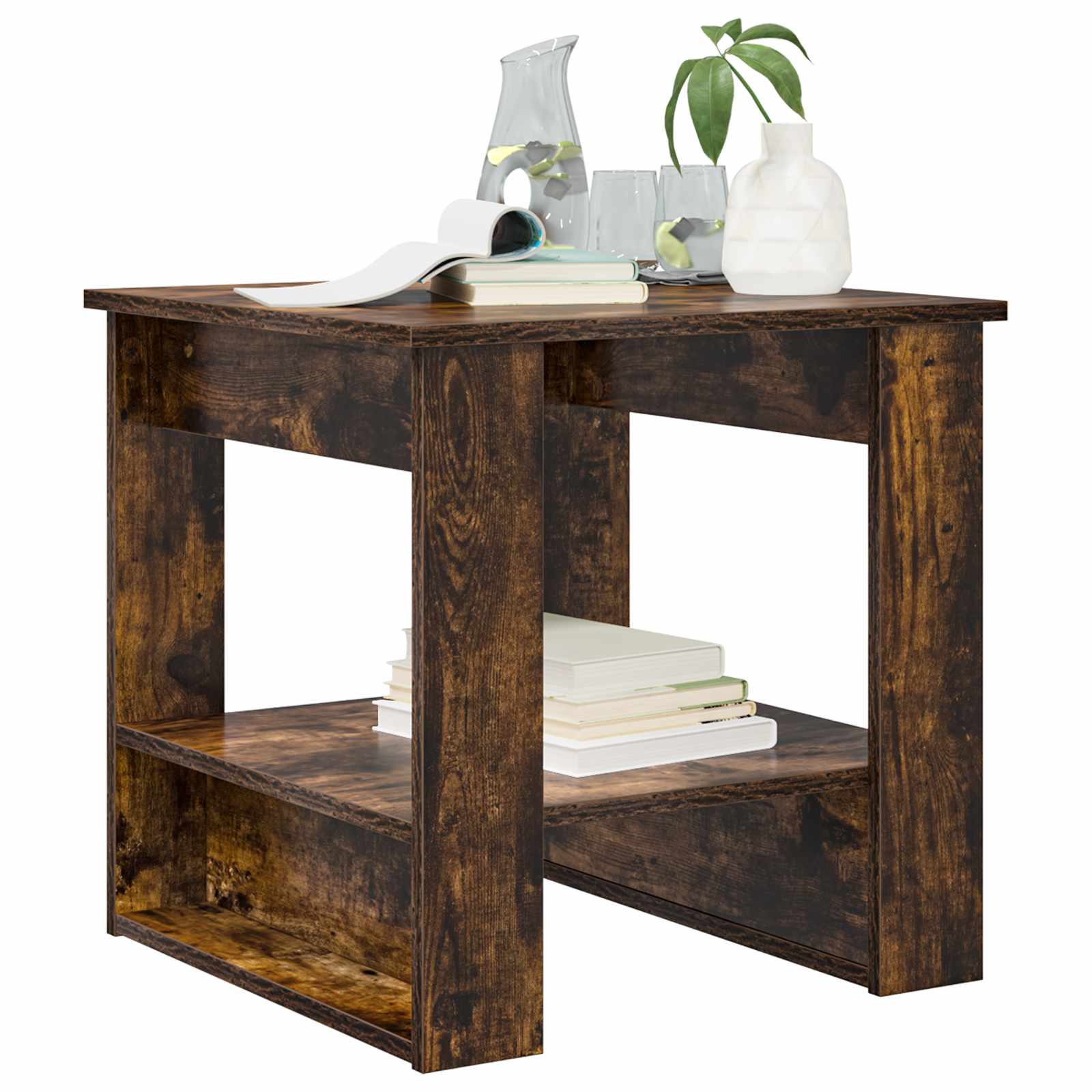 Table basse Chêne fumé 51 x 50 x 50 cm Bois d'ingénierie - XIOS