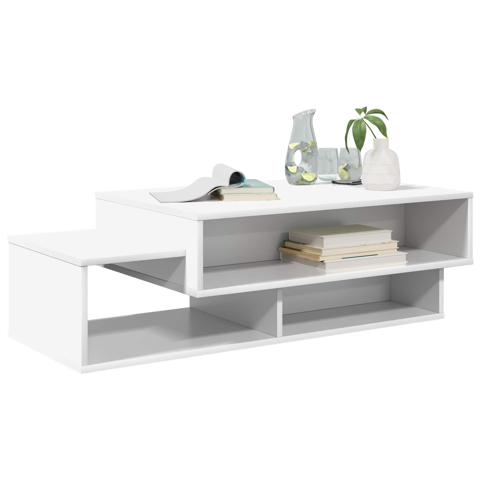 Table basse Blanc 105 x 50 x 32,5 cm Bois d'ingénierie - XIOS