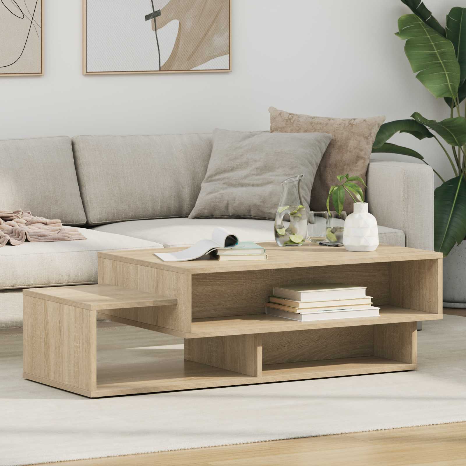 Table basse Chêne Sonoma 105 x 50 x 32,5 cm Bois d'ingénierie