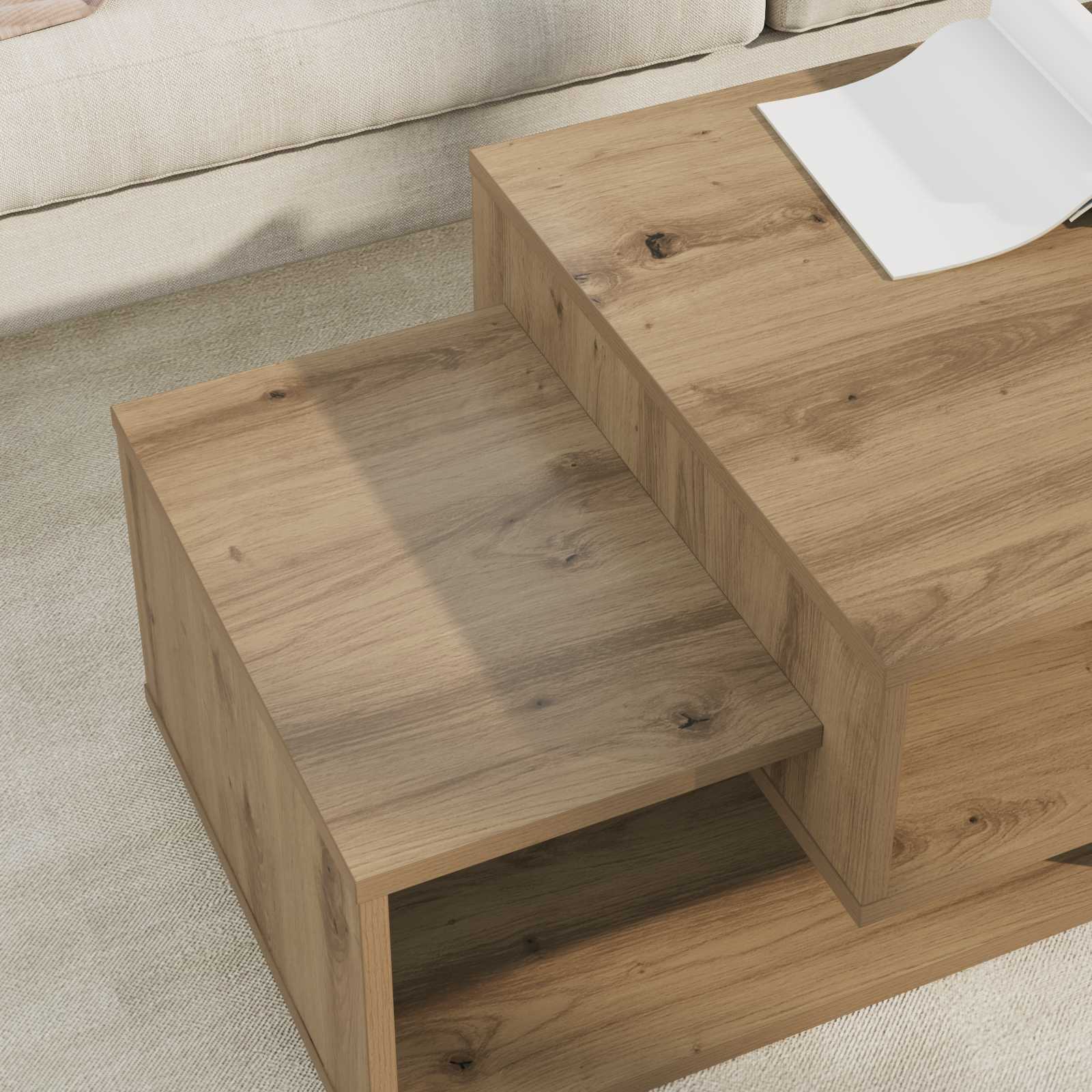 Table basse Chêne artisanal 105 x 50 x 32,5 cm - XIOS