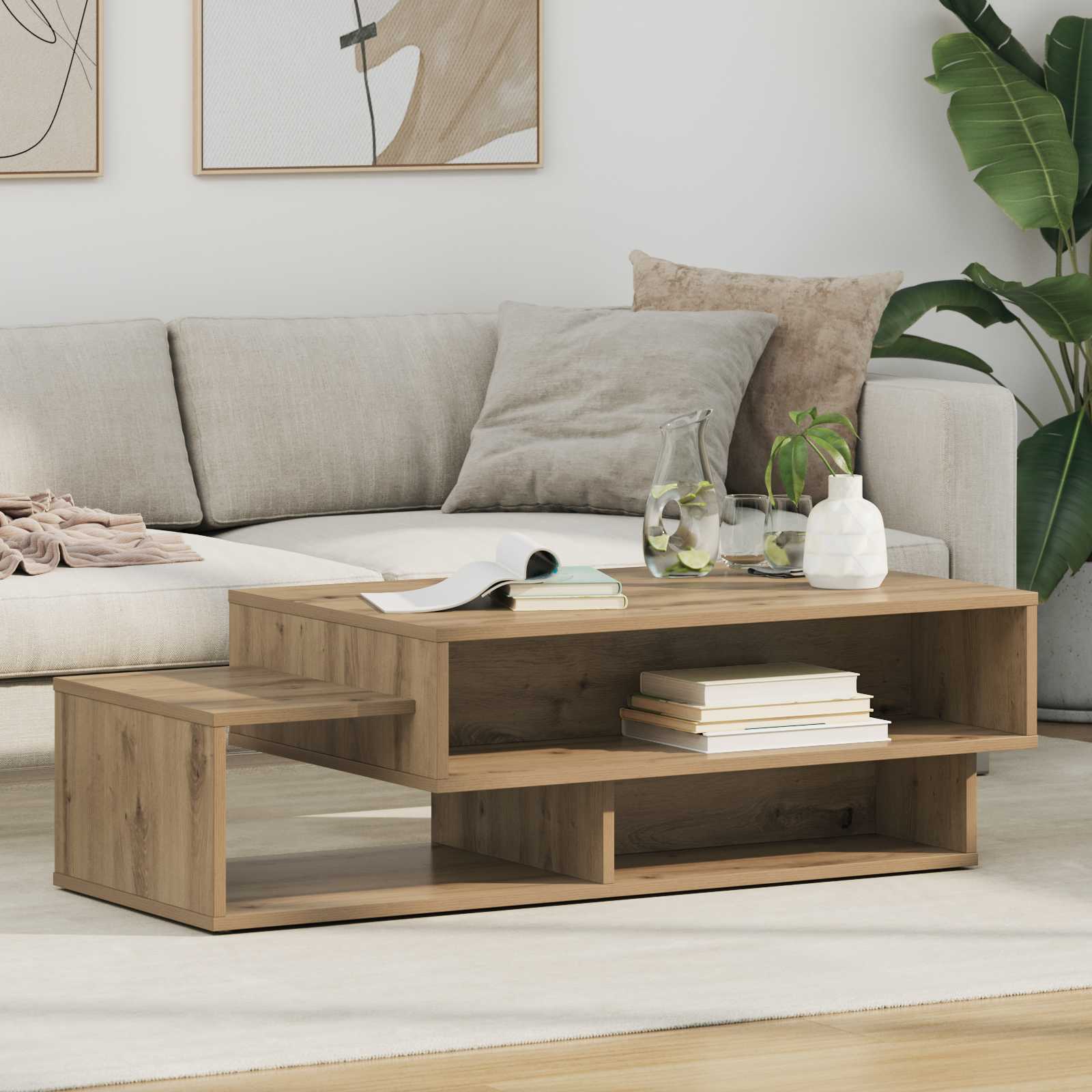 Table basse Chêne artisanal 105 x 50 x 32,5 cm - XIOS