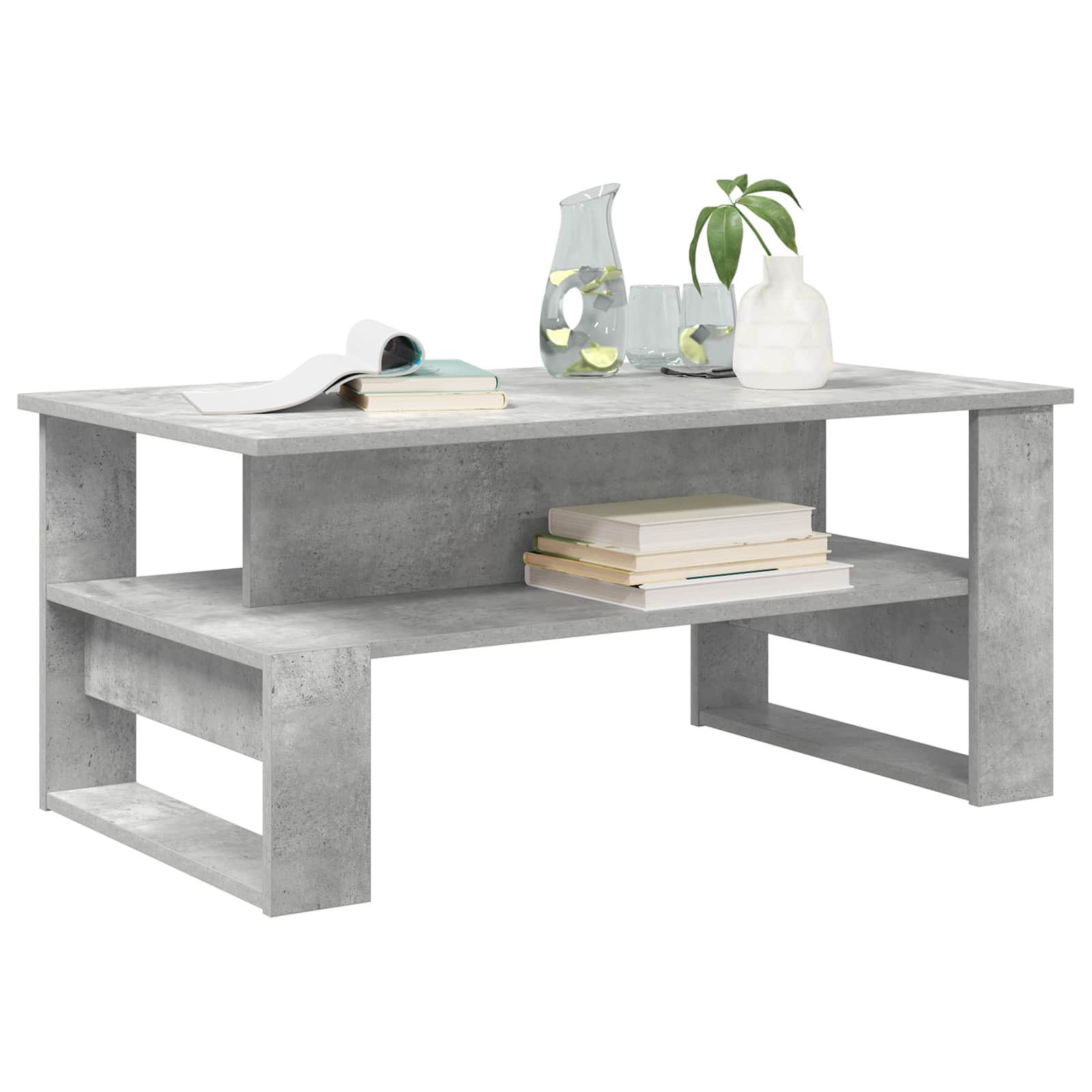 Table basse Gris béton 90 x 50 x 40 cm Bois d'ingénierie - XIOS