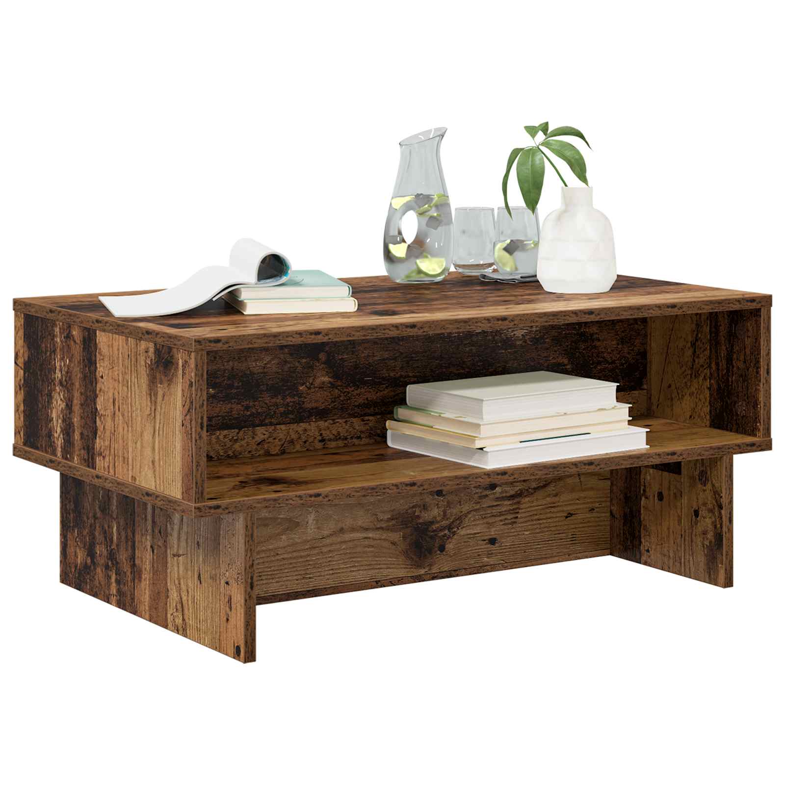 Table basse Bois ancien 80 x 46 x 35 cm Bois d'ingénierie - XIOS