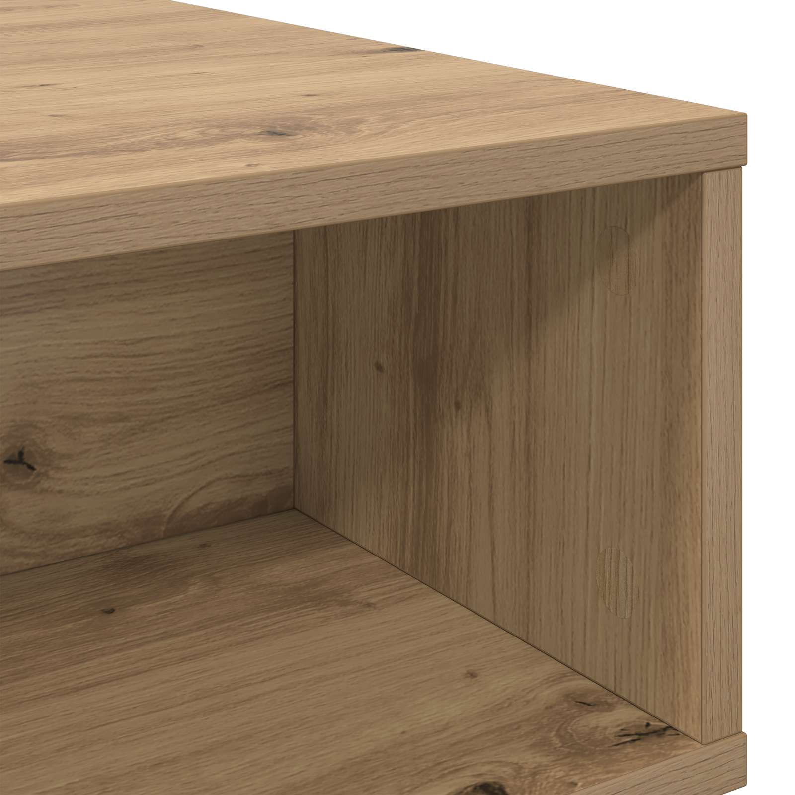 Table basse Chêne artisanal 80 x 46 x 35 cm Bois d'ingénierie - XIOS