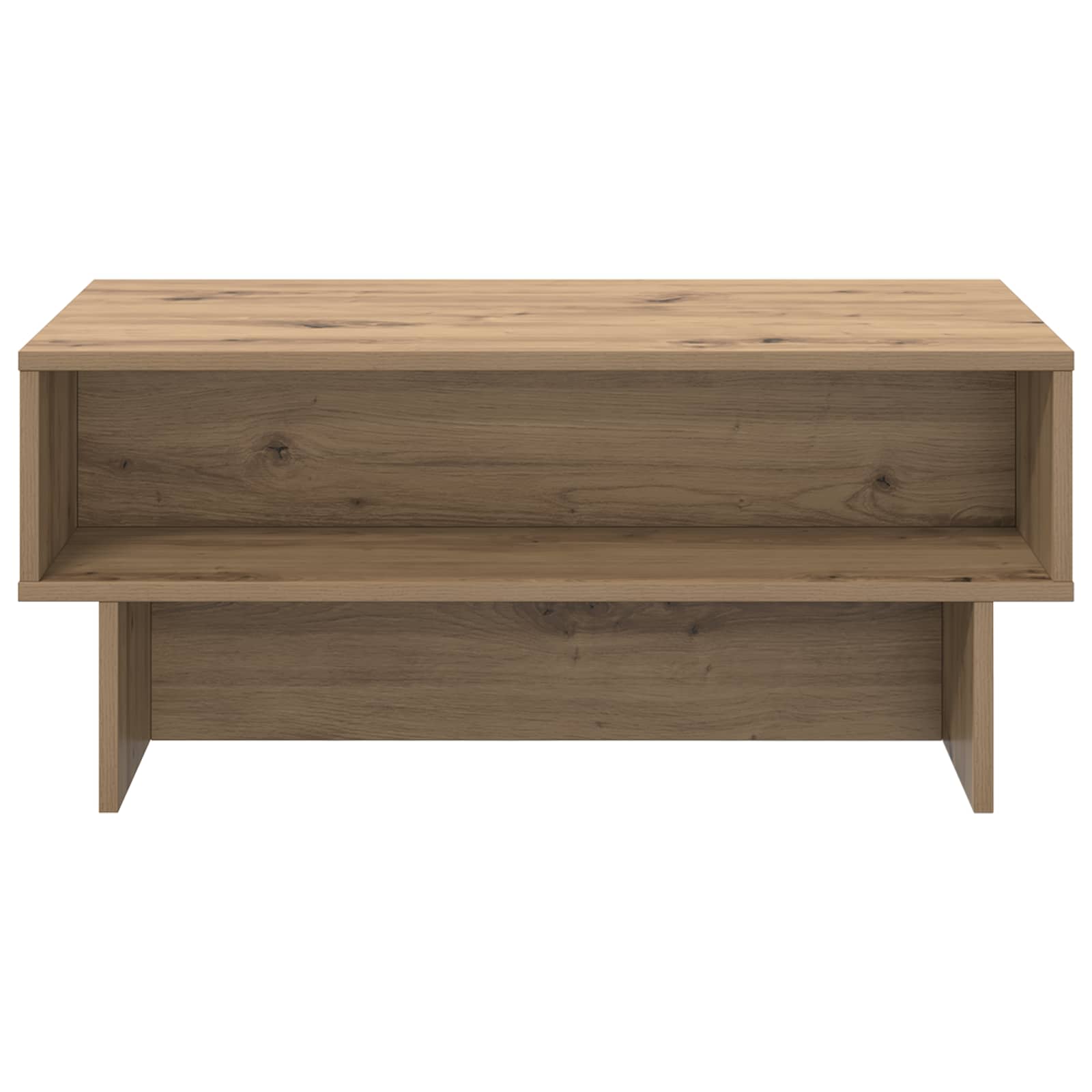 Table basse Chêne artisanal 80 x 46 x 35 cm Bois d'ingénierie - XIOS