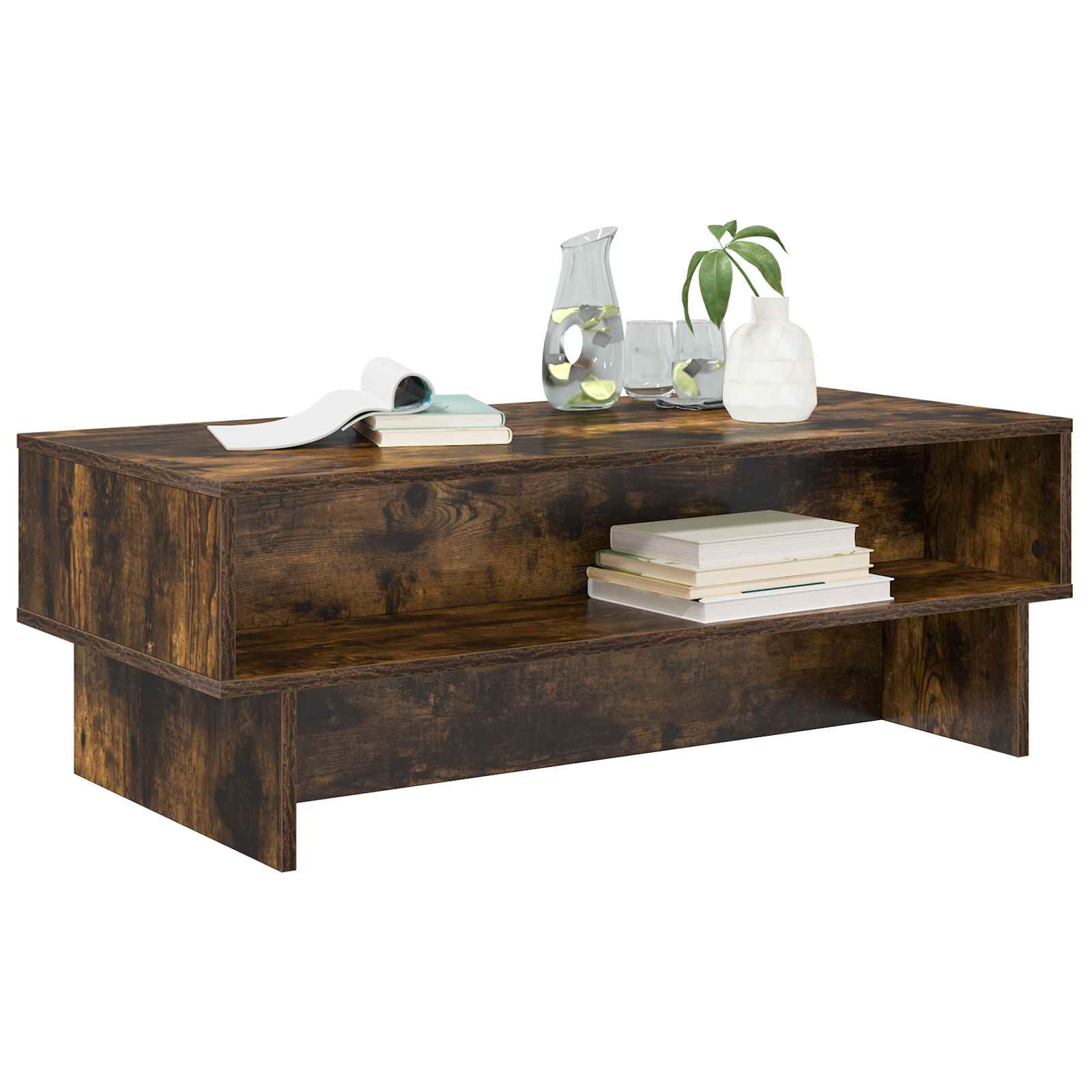 Table basse Chêne fumé 100 x 46 x 35 cm Bois d'ingénierie - XIOS