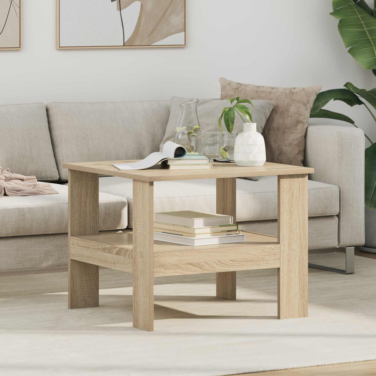 Table basse Chêne Sonoma 57 x 55 x 45 cm Bois d'ingénierie - XIOS