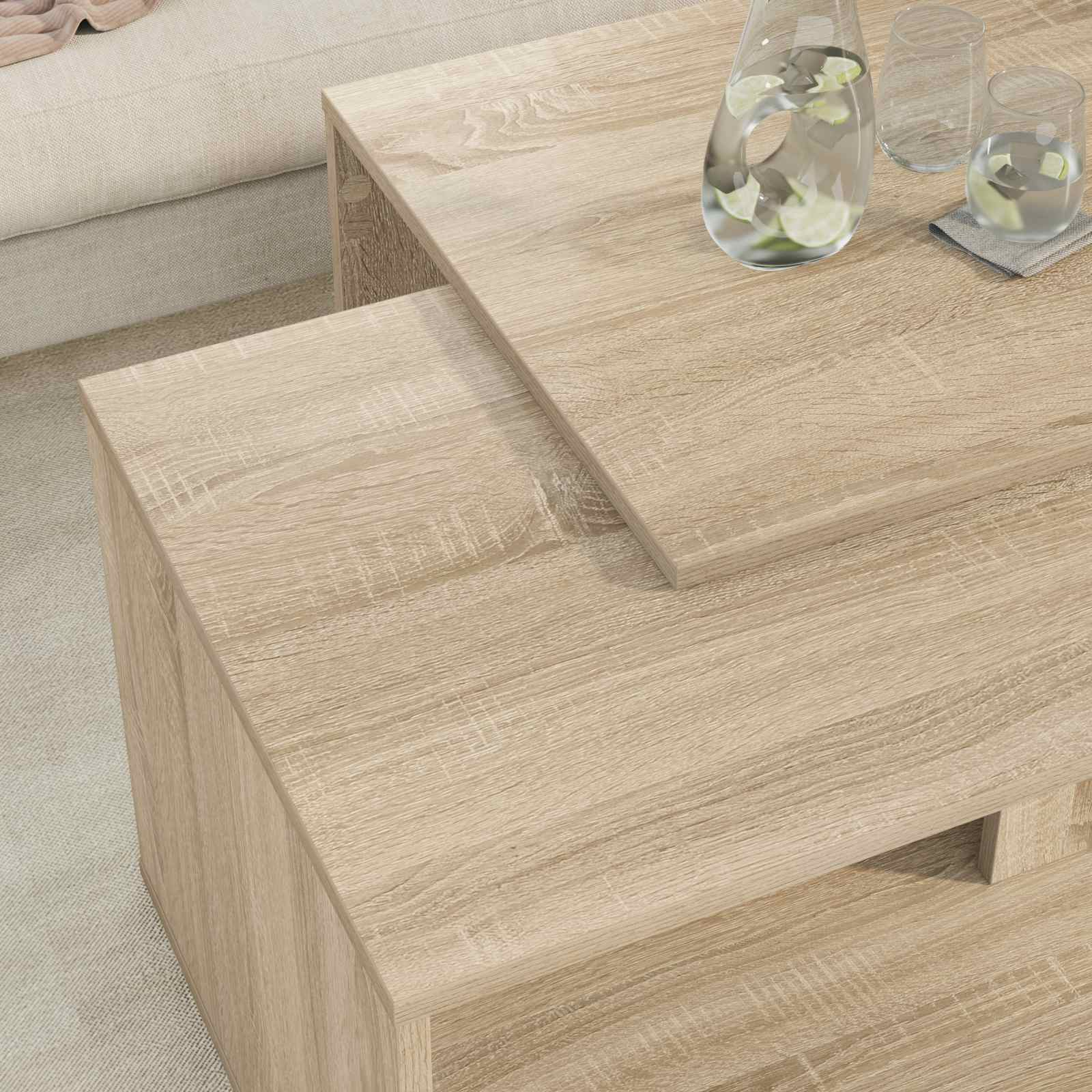 Ensemble de tables basses 2 pcs Chêne Sonoma Bois d'ingénierie - XIOS