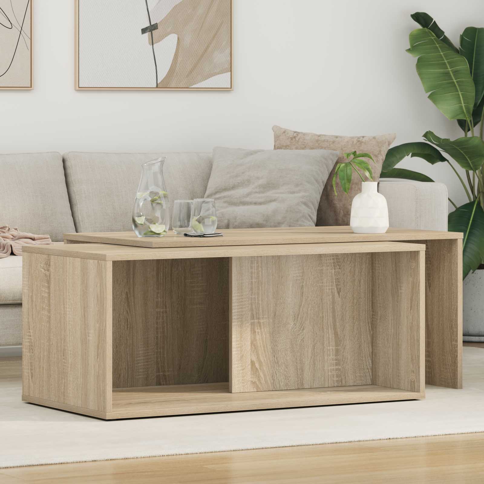 Ensemble de tables basses 2 pcs Chêne Sonoma Bois d'ingénierie - XIOS