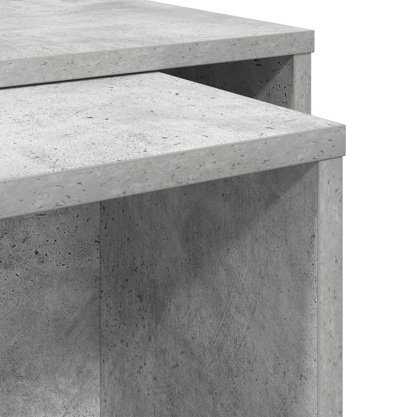 Ensemble de tables basses 2 pcs Gris béton Bois d'ingénierie - XIOS