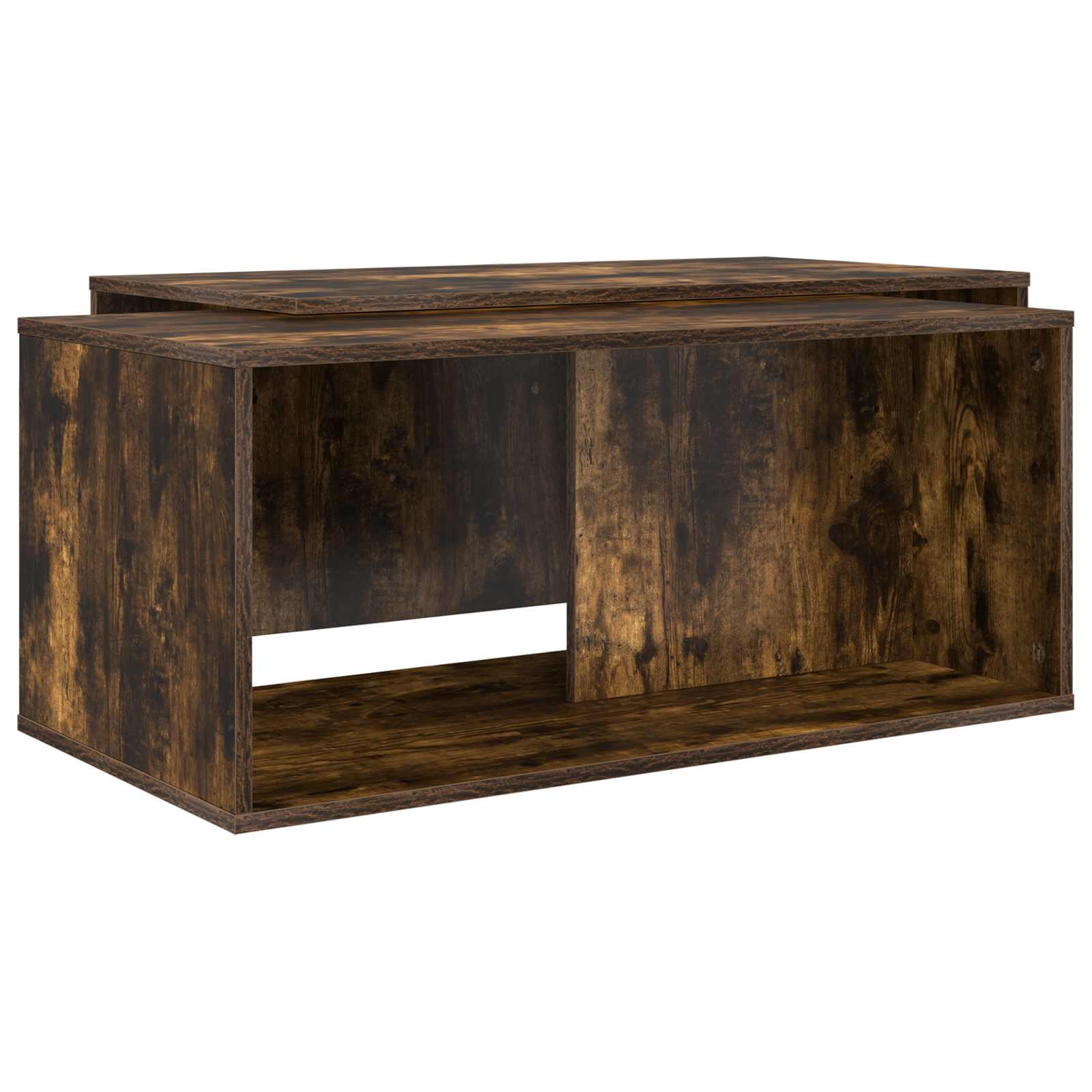 Ensemble de tables basses 2 pcs Chêne fumé Bois d'ingénierie - XIOS