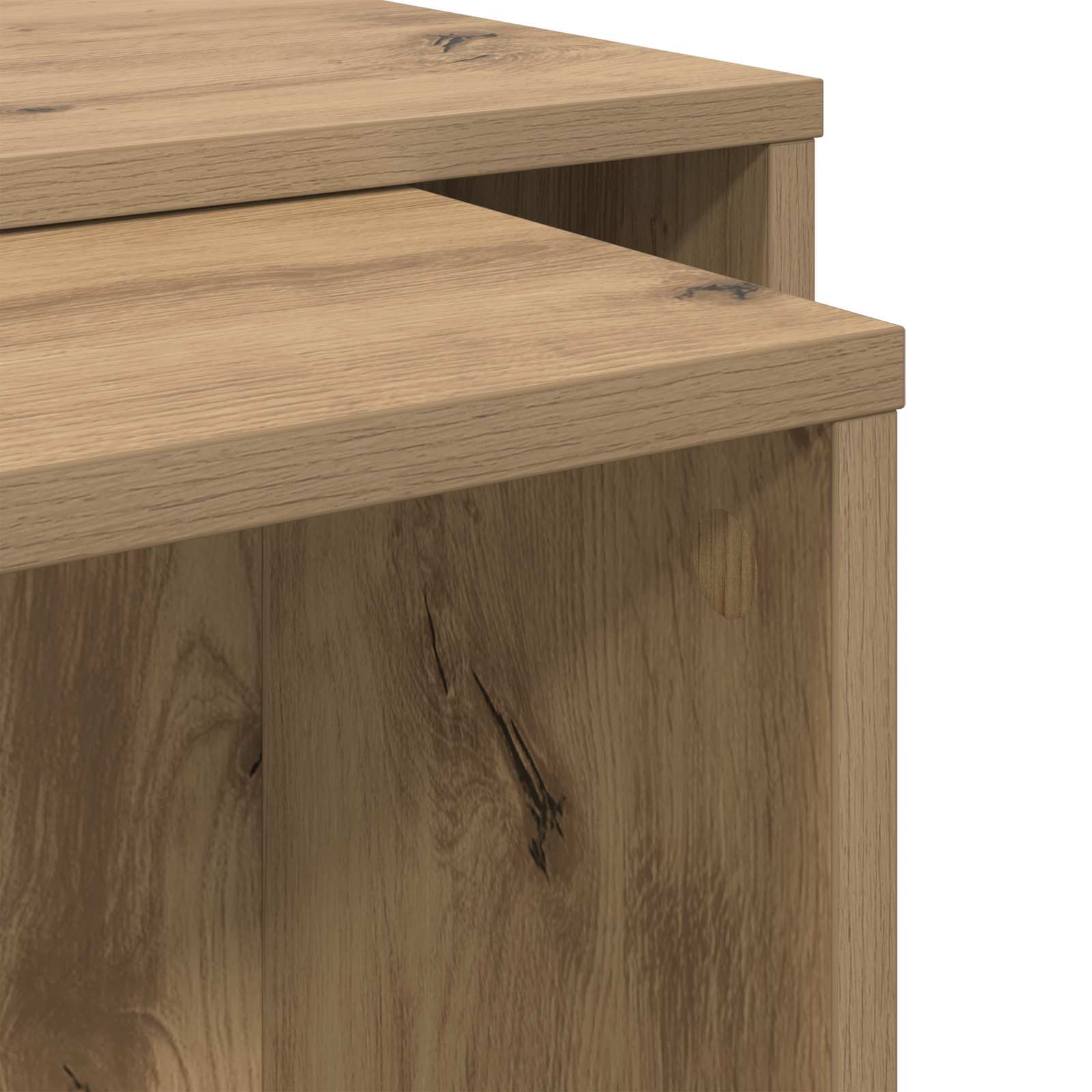 Ensemble de tables basses 2 pcs Chêne artisanal - XIOS