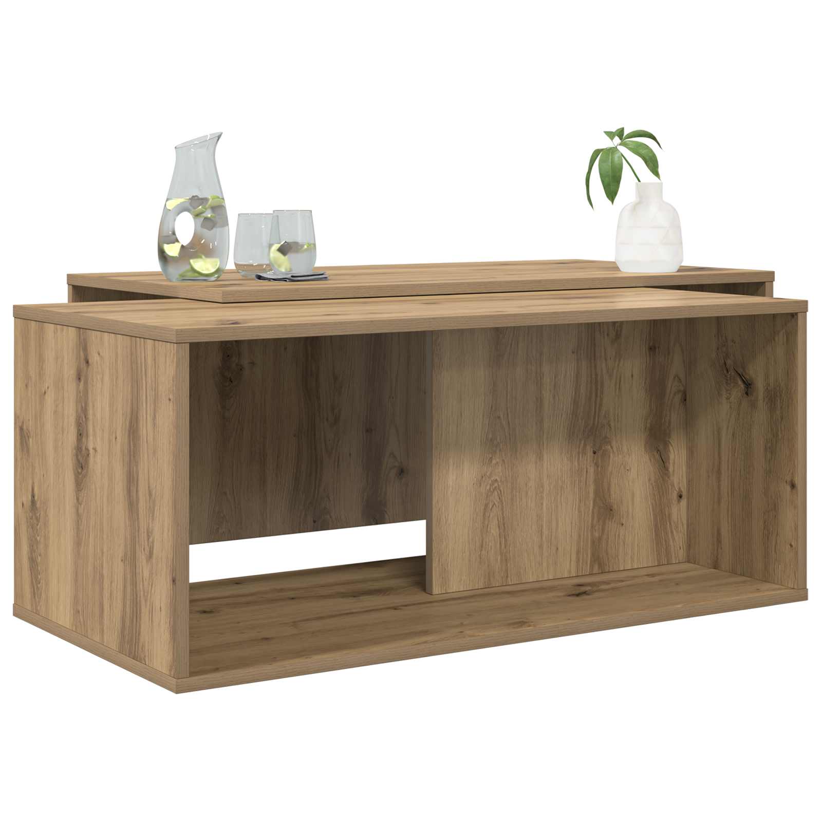 Ensemble de tables basses 2 pcs Chêne artisanal - XIOS