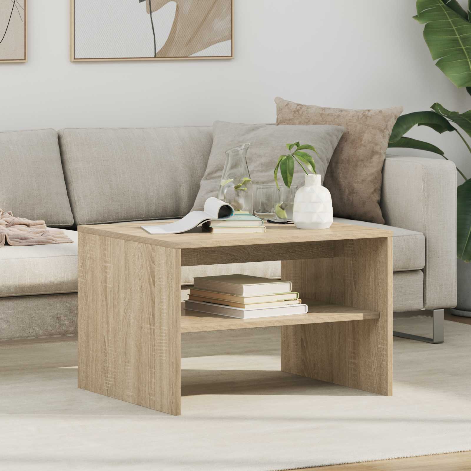 Table basse Chêne Sonoma 60 x 50 x 40 cm Bois d'ingénierie - XIOS