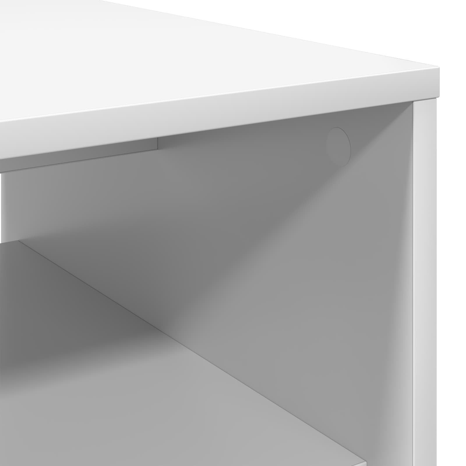 Table basse Blanc 80 x 50 x 40 cm Bois d'ingénierie - XIOS