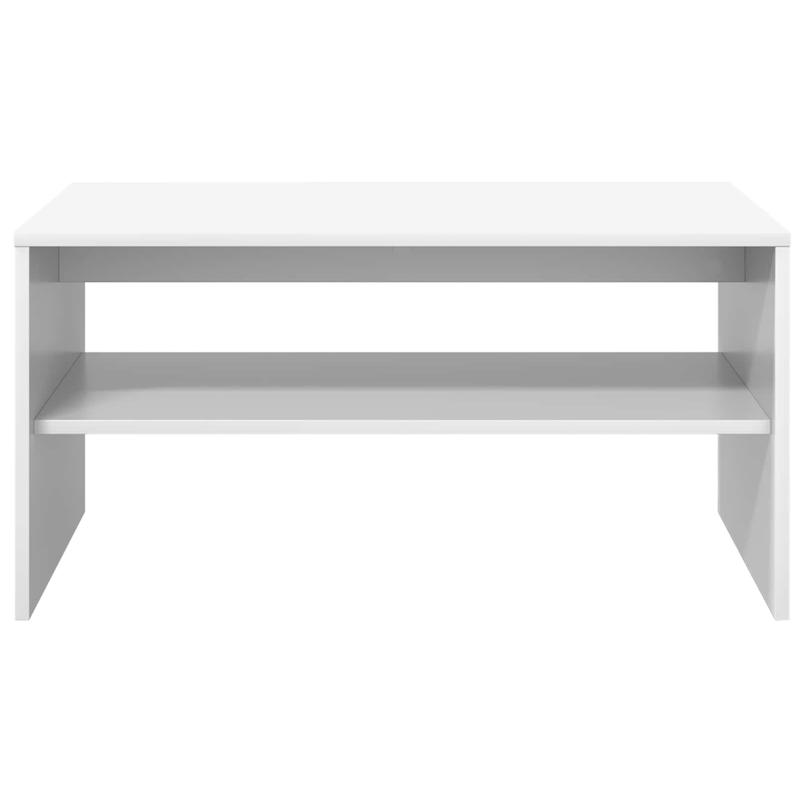 Table basse Blanc 80 x 50 x 40 cm Bois d'ingénierie - XIOS