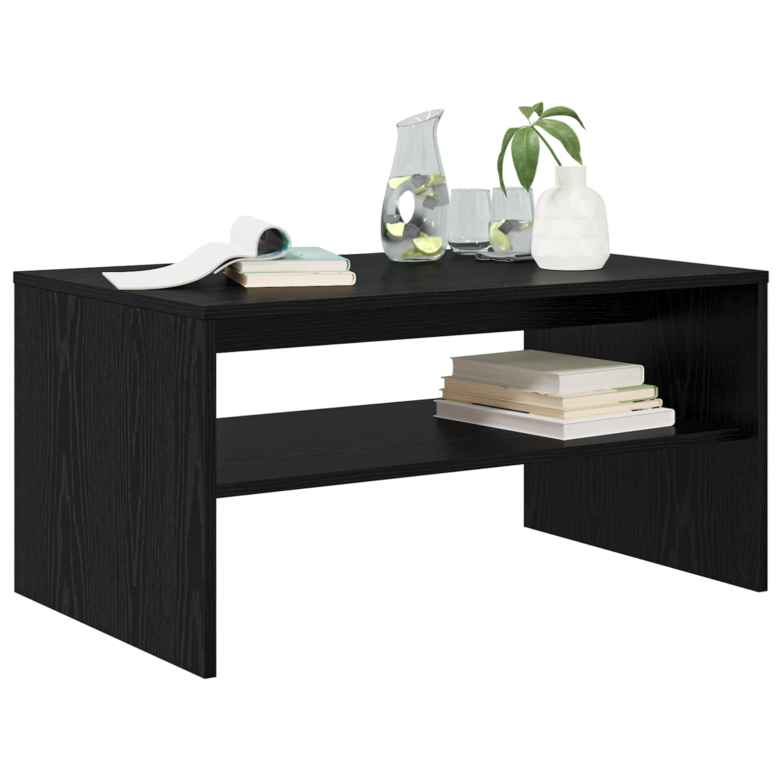Table basse Chêne noir 80 x 50 x 40 cm Bois d'ingénierie - XIOS