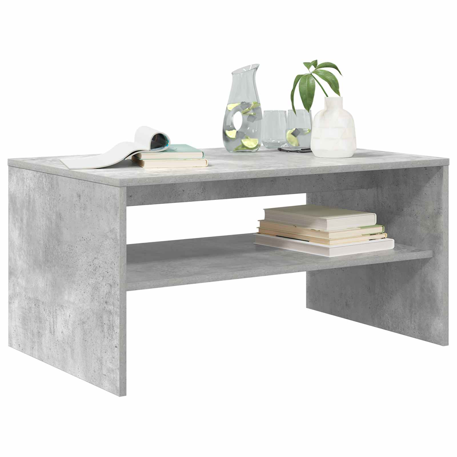 Table basse Gris béton 80 x 50 x 40 cm Bois d'ingénierie - XIOS