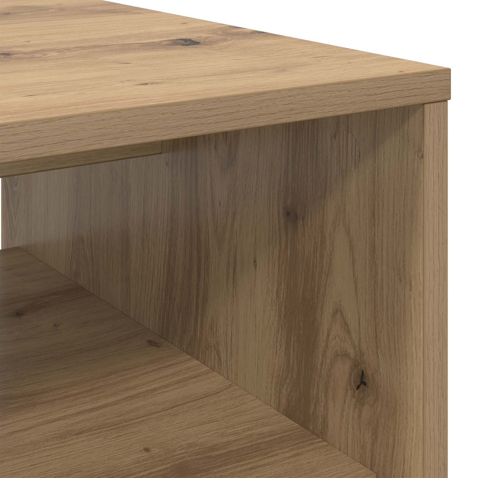 Table basse Chêne artisanal 80 x 50 x 40 cm Bois d'ingénierie - XIOS