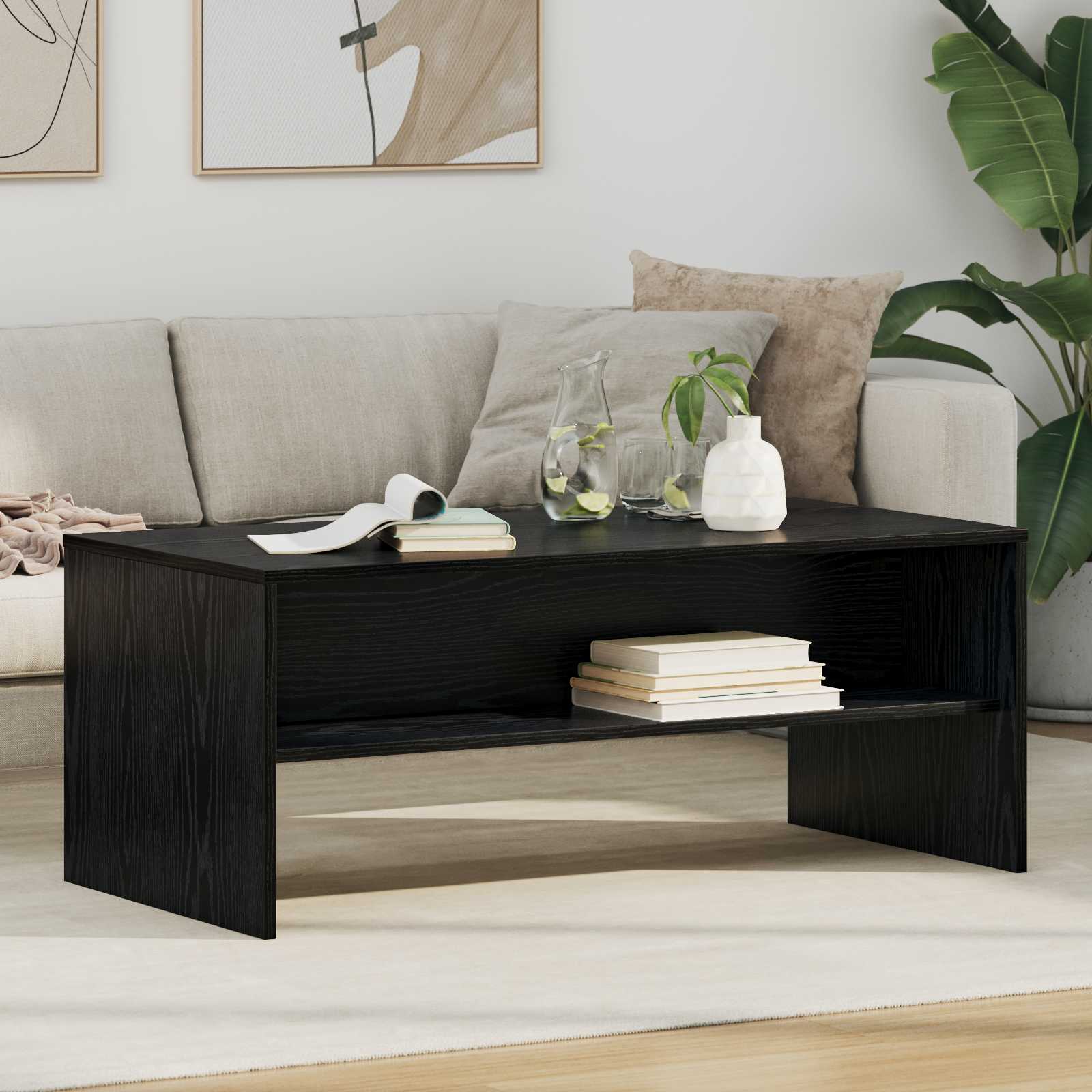 Table basse Chêne noir 100 x 50 x 40 cm Bois d'ingénierie - XIOS
