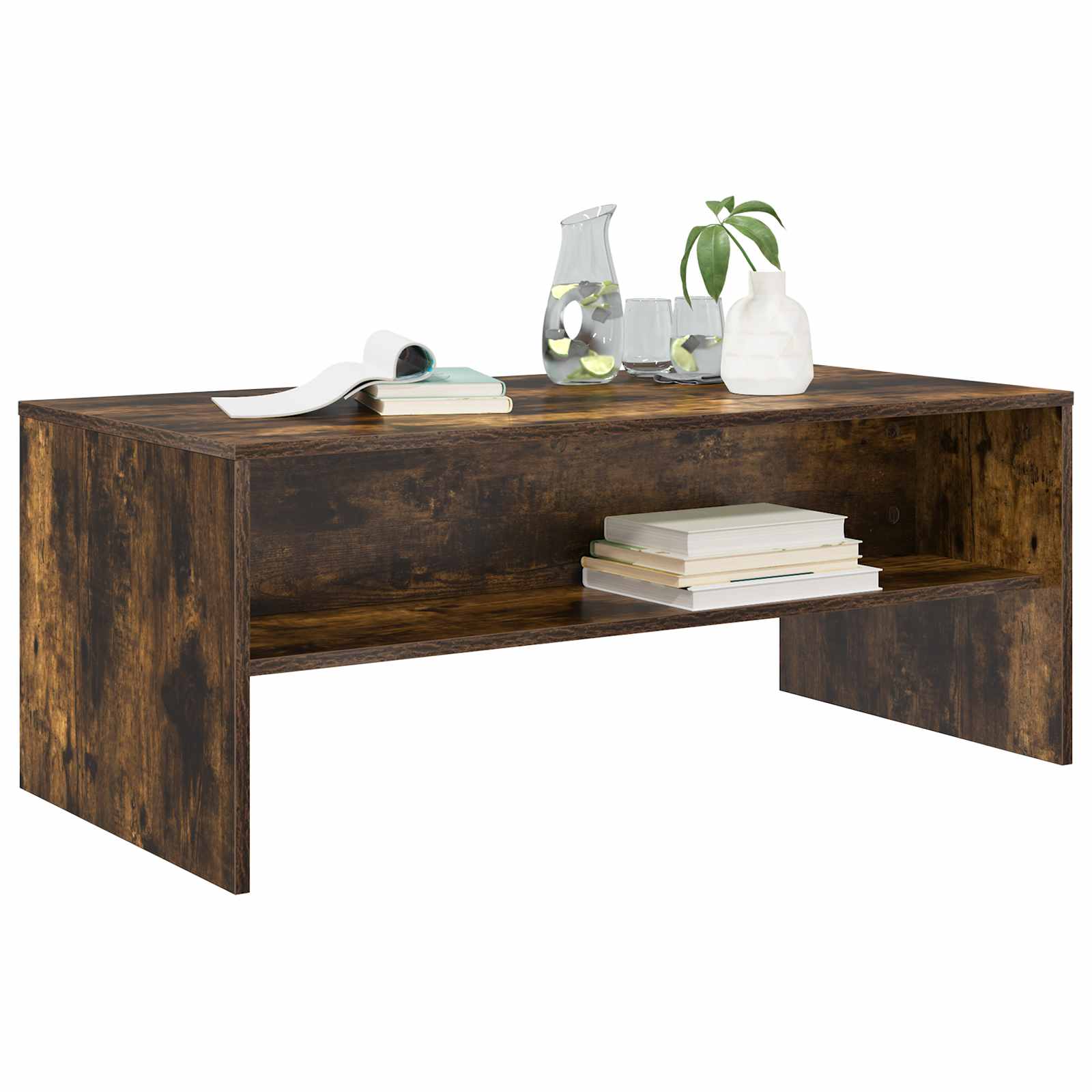 Table basse Chêne fumé 100 x 50 x 40 cm Bois d'ingénierie - XIOS