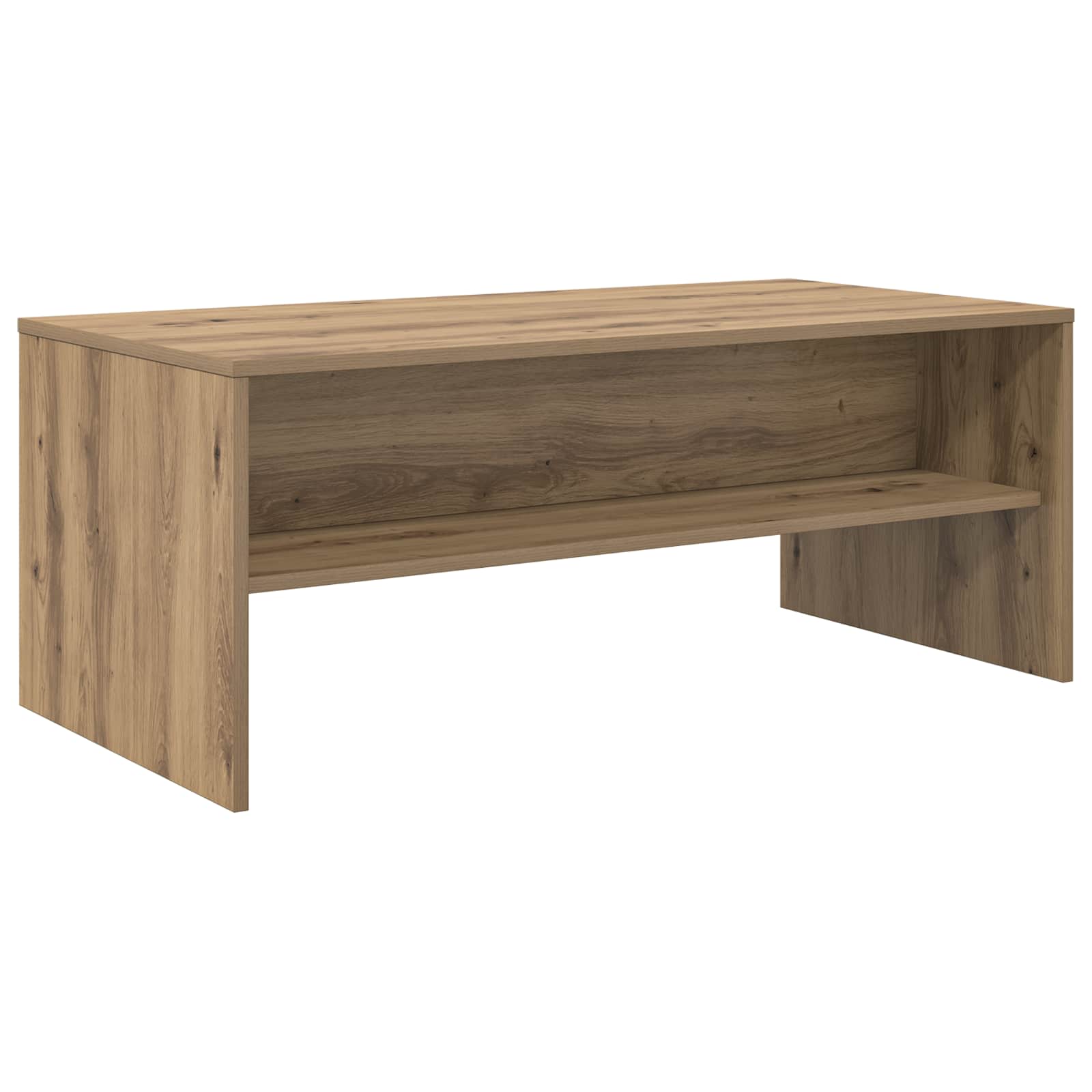 Table basse Chêne artisanal 100 x 50 x 40 cm Bois d'ingénierie - XIOS