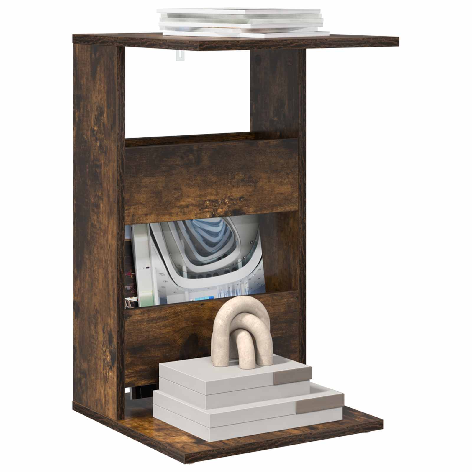 Table d'appoint Chêne fumé 40 x 35 x 60,5 cm Bois d'ingénierie - XIOS