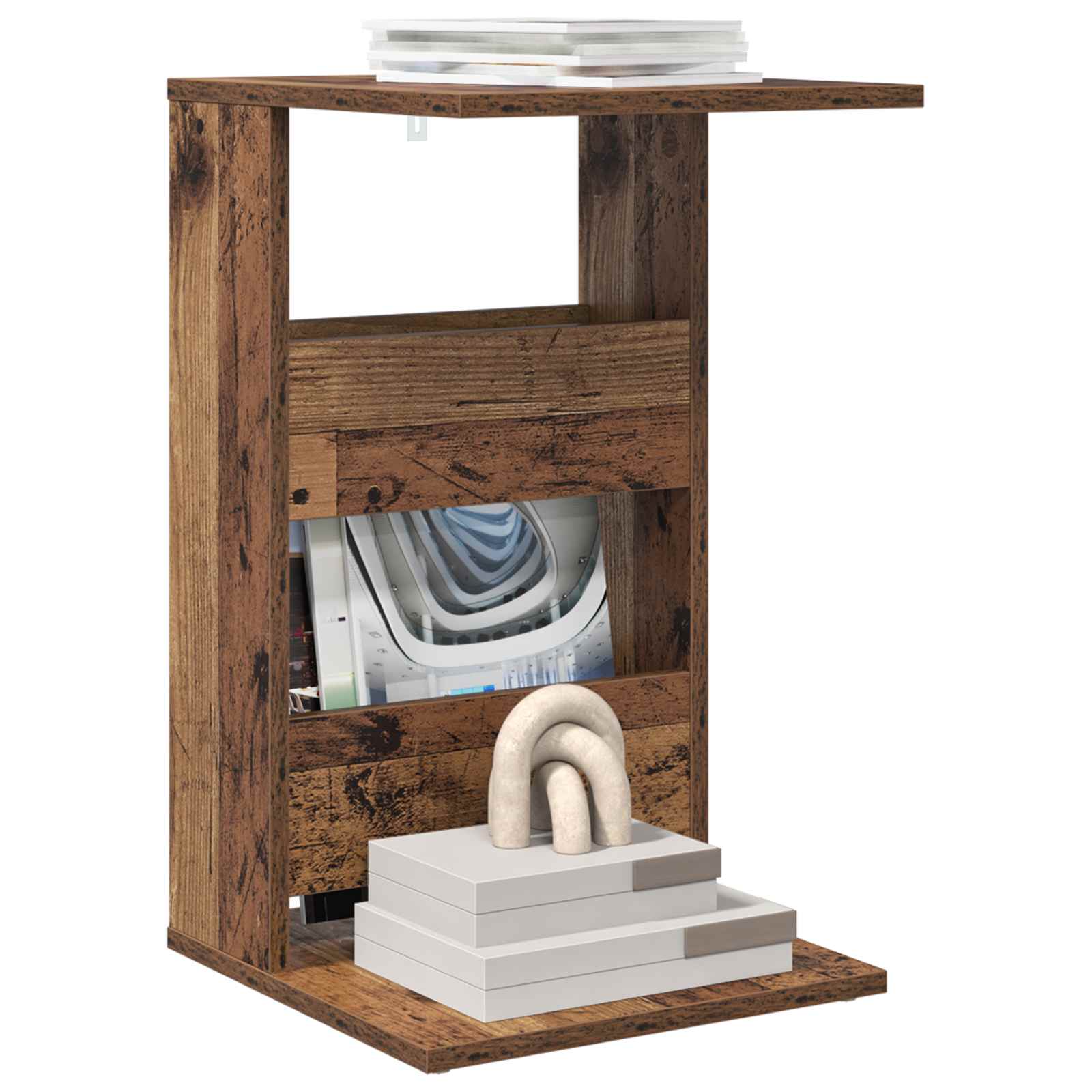 Table d'appoint Bois ancien 40 x 35 x 60,5 cm Bois d'ingénierie - XIOS