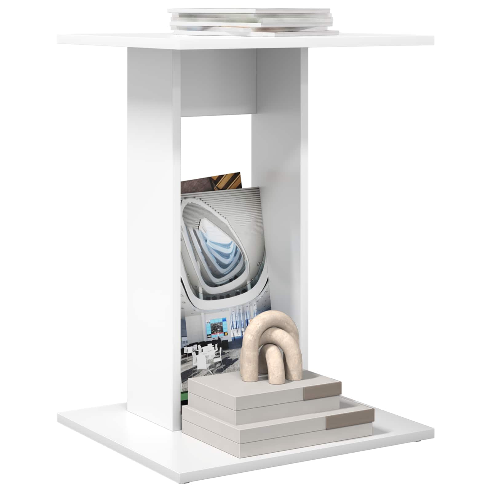 Table d'appoint Blanc 45 x 40 x 62,5 cm Bois d'ingénierie - XIOS