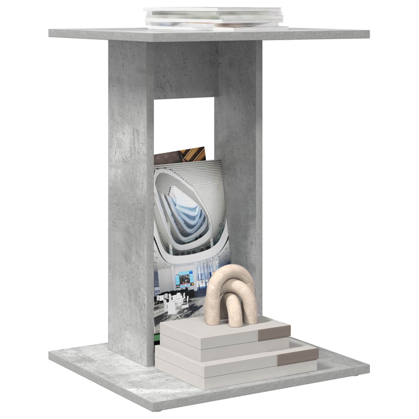 Table d'appoint Gris béton 45 x 40 x 62,5 cm Bois d'ingénierie - XIOS