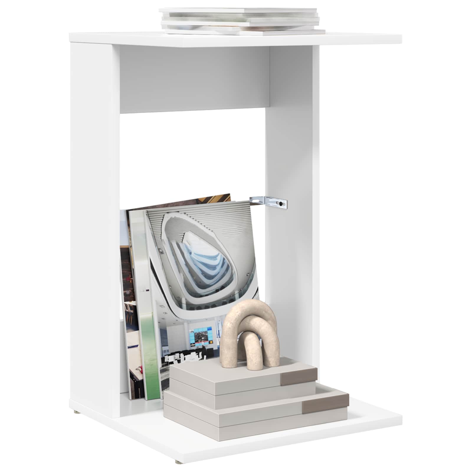 Table d'appoint Blanc 40 x 38 x 62,5 cm Bois d'ingénierie - XIOS