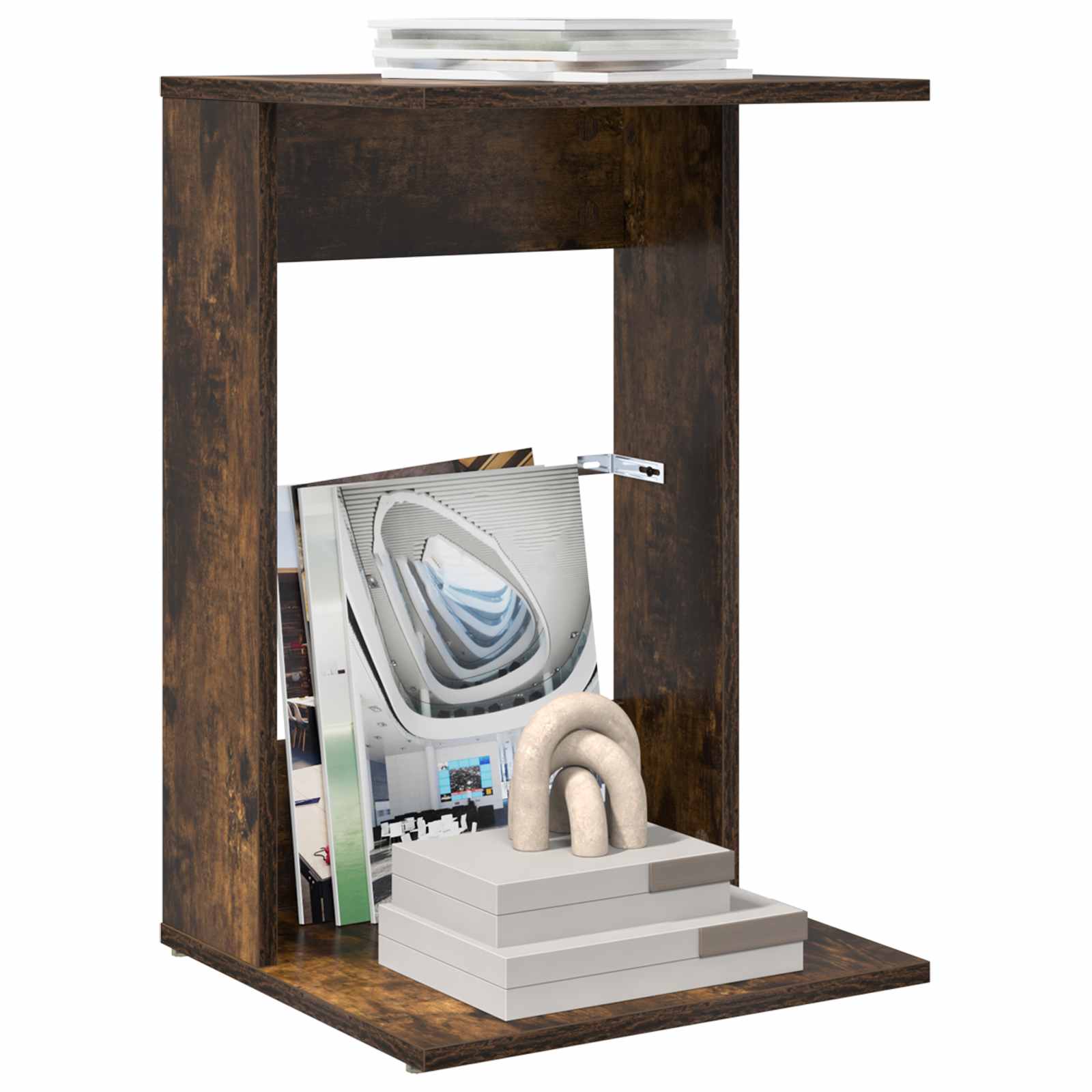 Table d'appoint Chêne fumé 40 x 38 x 62,5 cm Bois d'ingénierie - XIOS