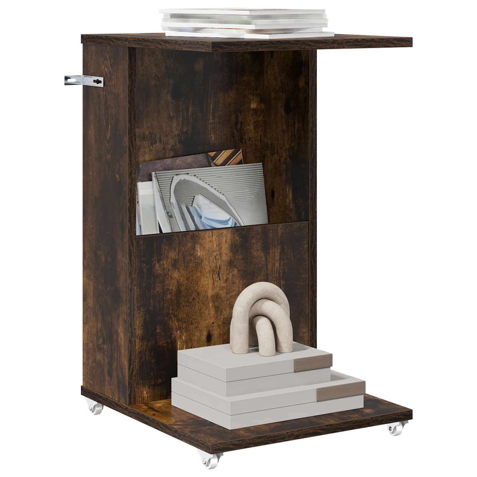 Table d'appoint Chêne fumé 40 x 35 x 60 cm Bois d'ingénierie - XIOS