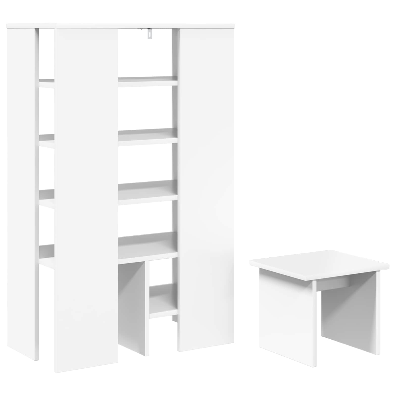 Cabinet à chaussures avec étagère 2 pcs Blanc Bois d'ingénierie - XIOS