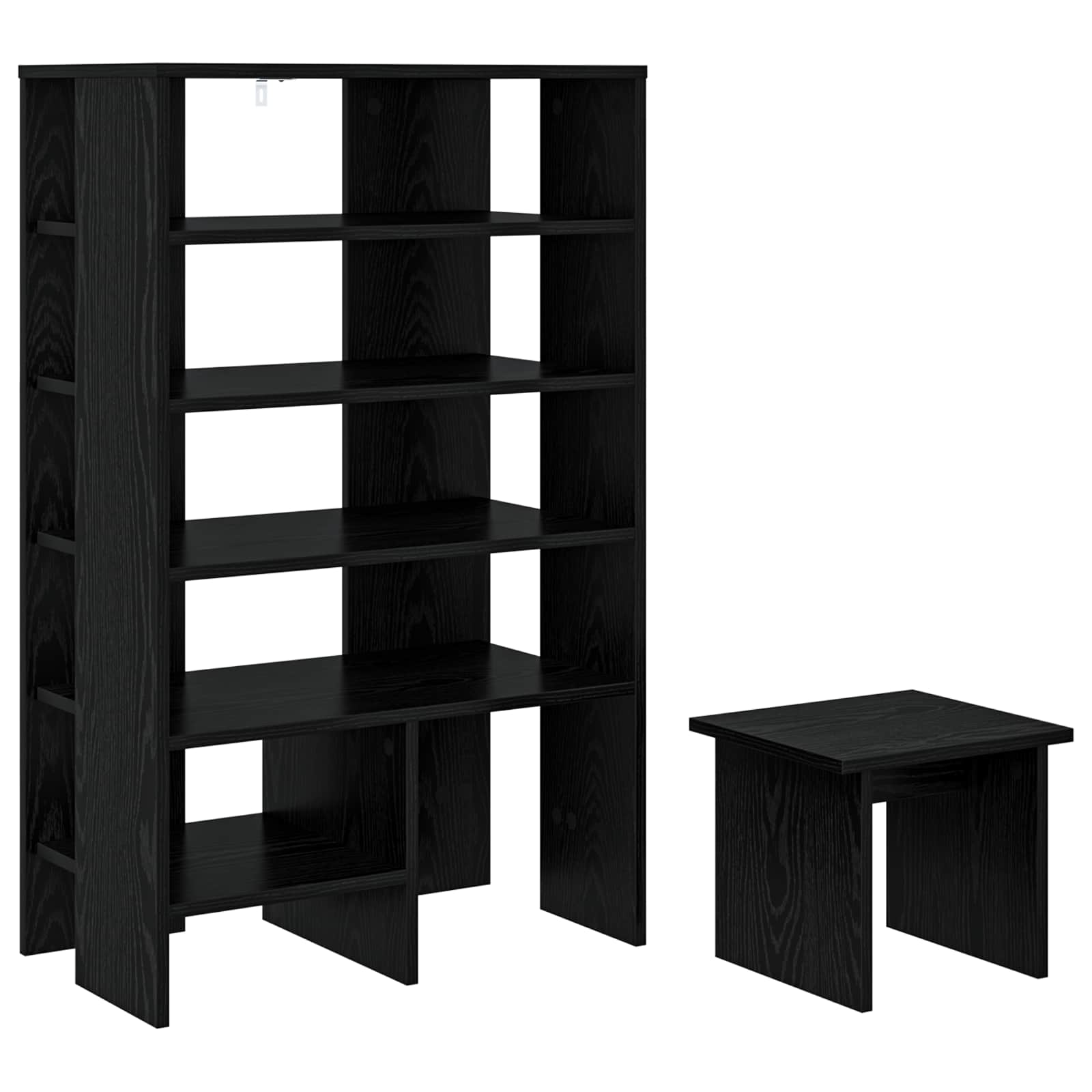 Cabinet à chaussures 2 pcs Chêne noir Bois d'ingénierie - XIOS