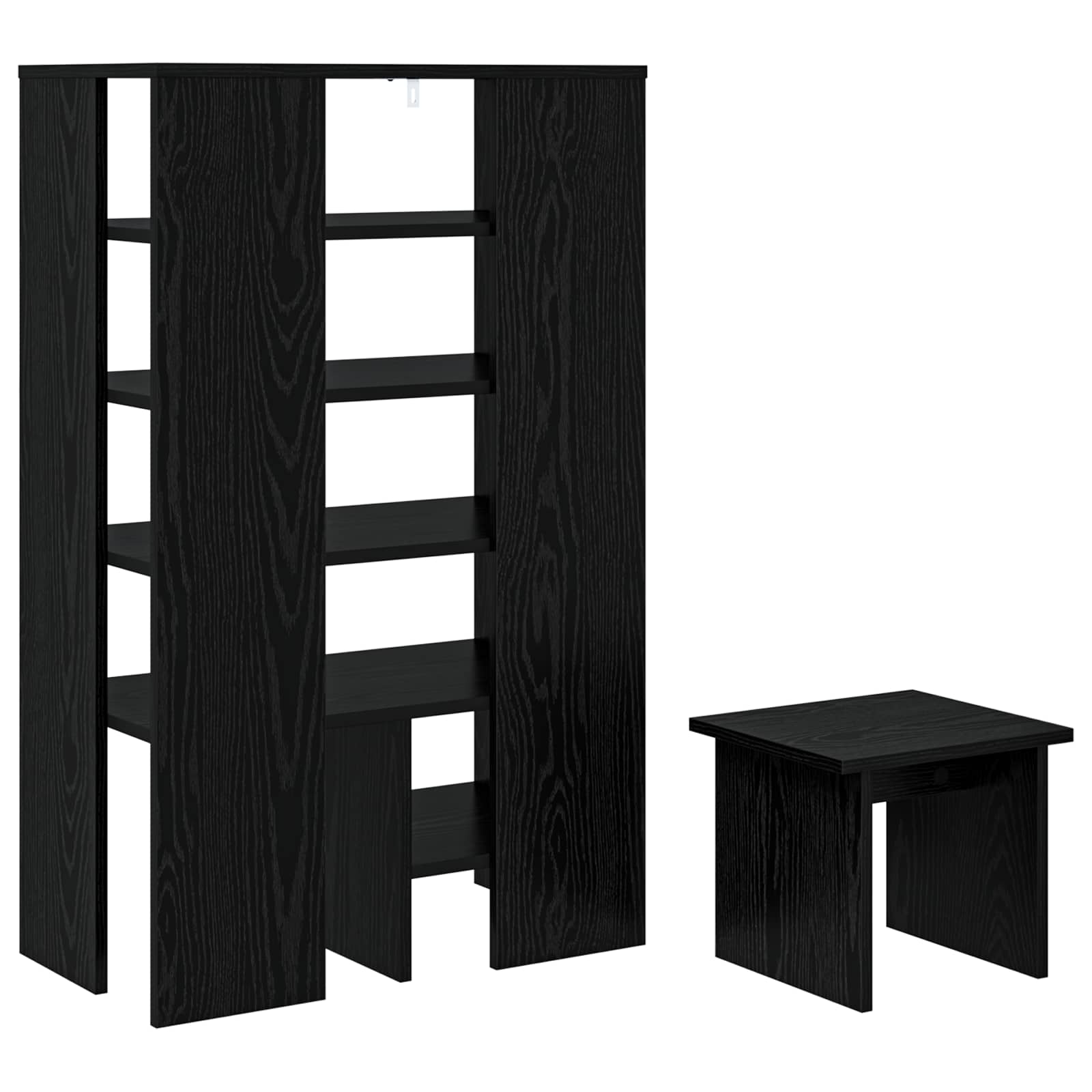 Cabinet à chaussures 2 pcs Chêne noir Bois d'ingénierie - XIOS