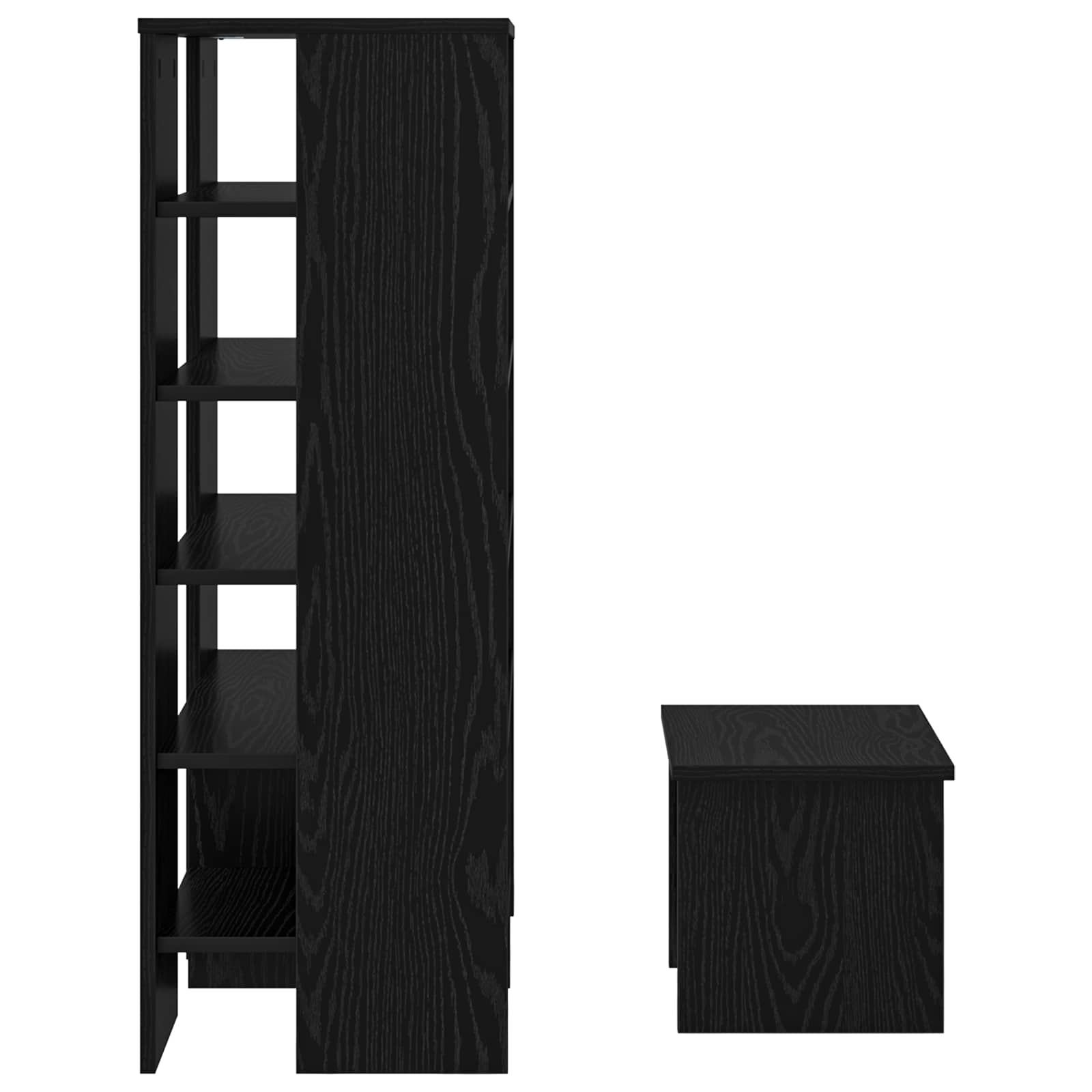 Cabinet à chaussures 2 pcs Chêne noir Bois d'ingénierie - XIOS