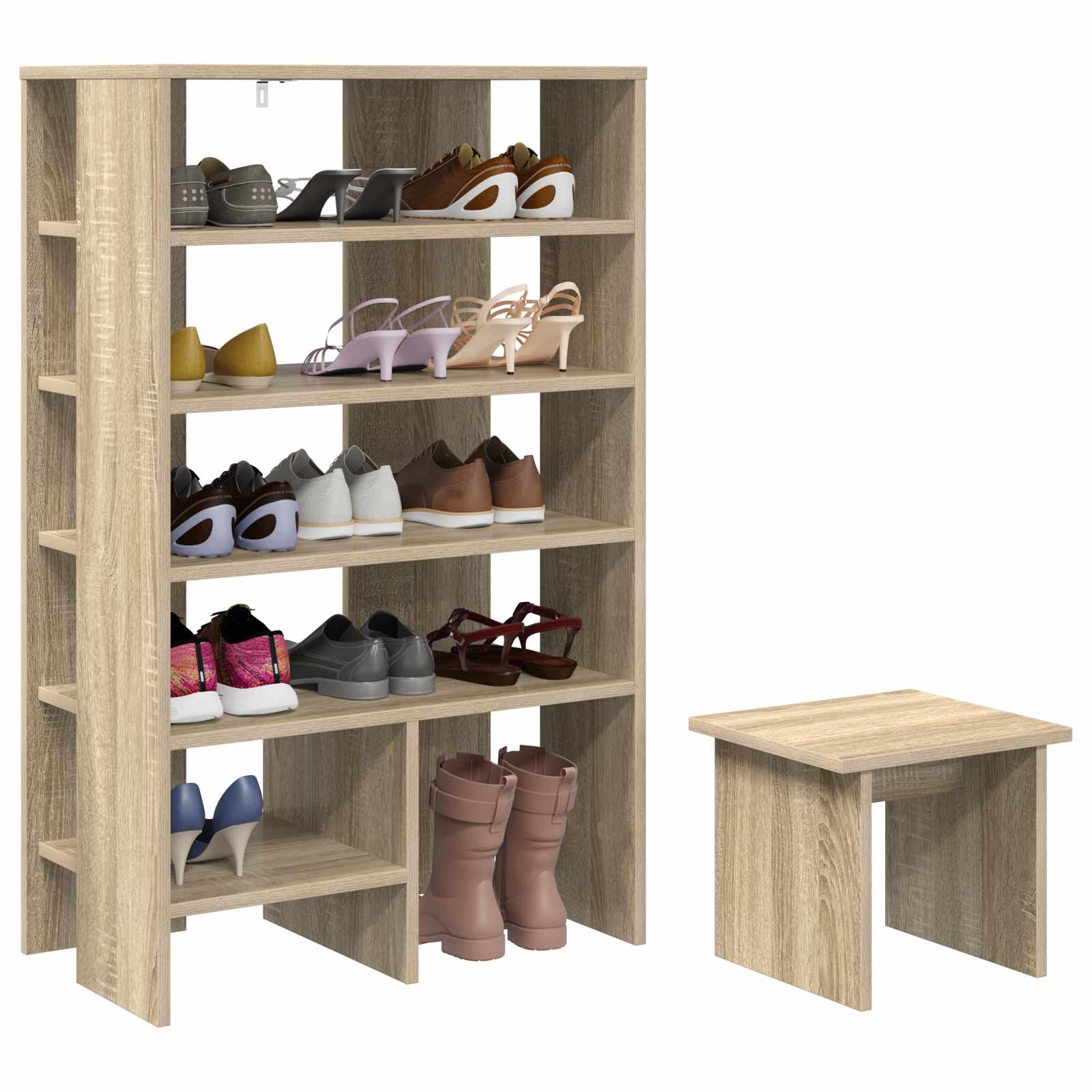 Cabinet à chaussures 2 pcs Chêne Sonoma Bois d'ingénierie - XIOS