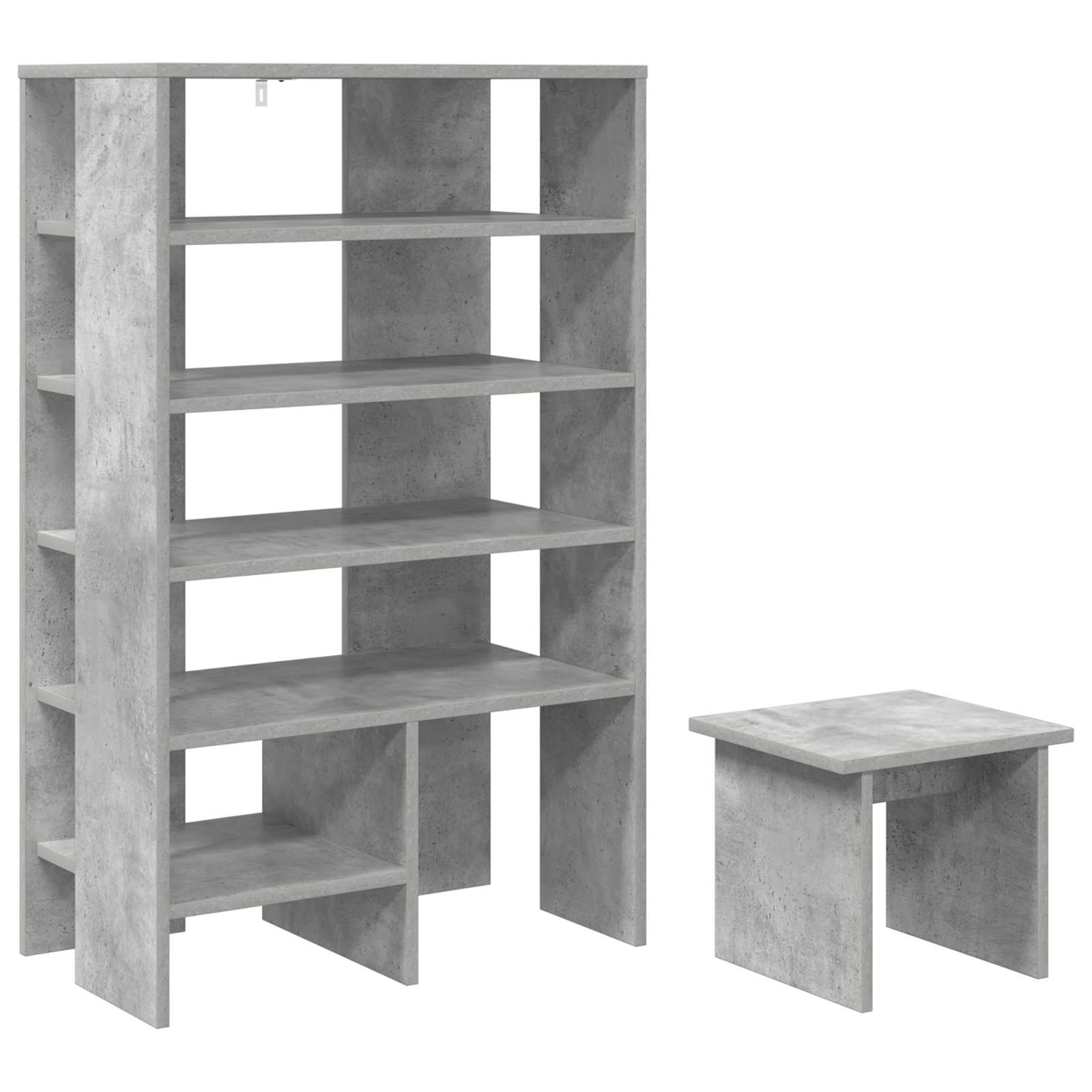 Cabinet à chaussures 2 pcs Gris béton Bois d'ingénierie - XIOS