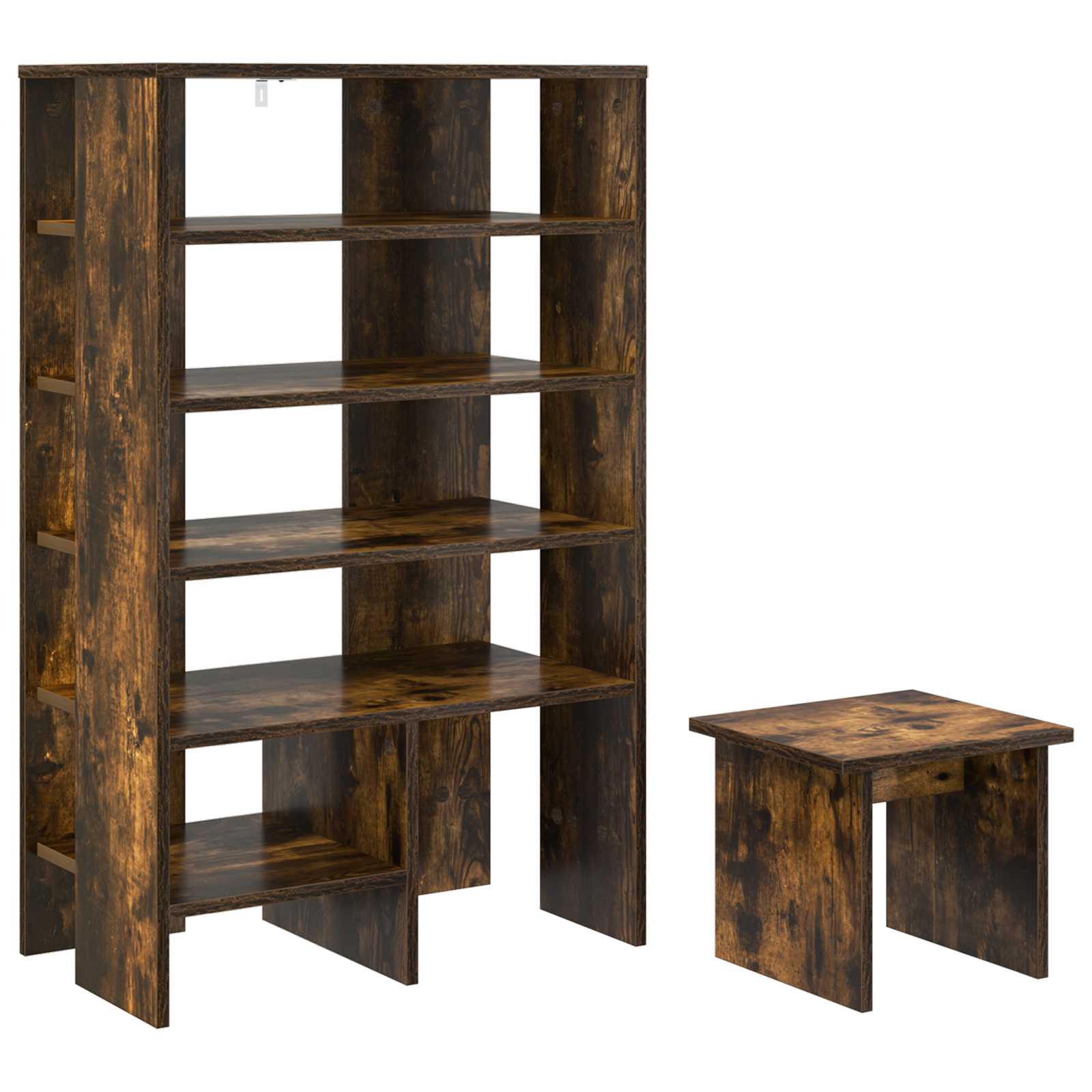Cabinet à chaussures 2 pcs Chêne fumé Bois d'ingénierie - XIOS