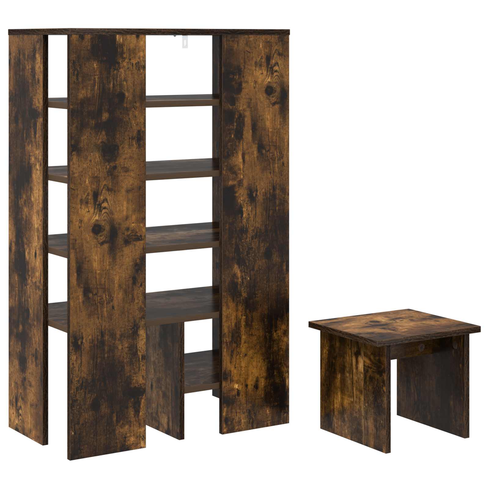 Cabinet à chaussures 2 pcs Chêne fumé Bois d'ingénierie - XIOS