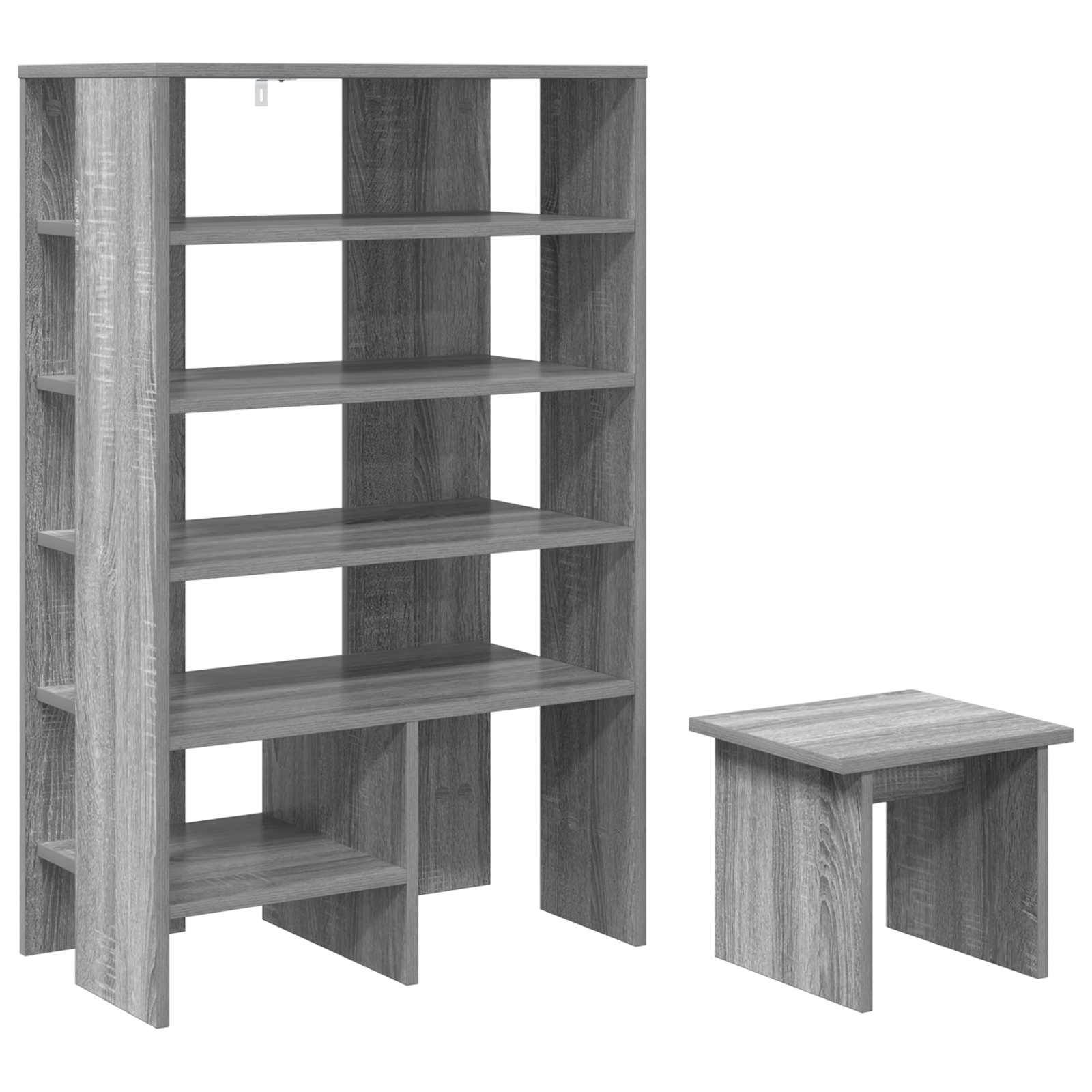 Cabinet à chaussures 2 pcs Gris Sonoma Bois d'ingénierie - XIOS