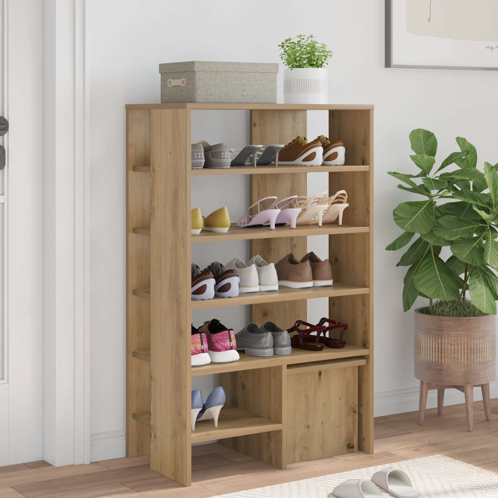 Cabinet à chaussures 2 pcs Chêne artisanal Bois d'ingénierie - XIOS