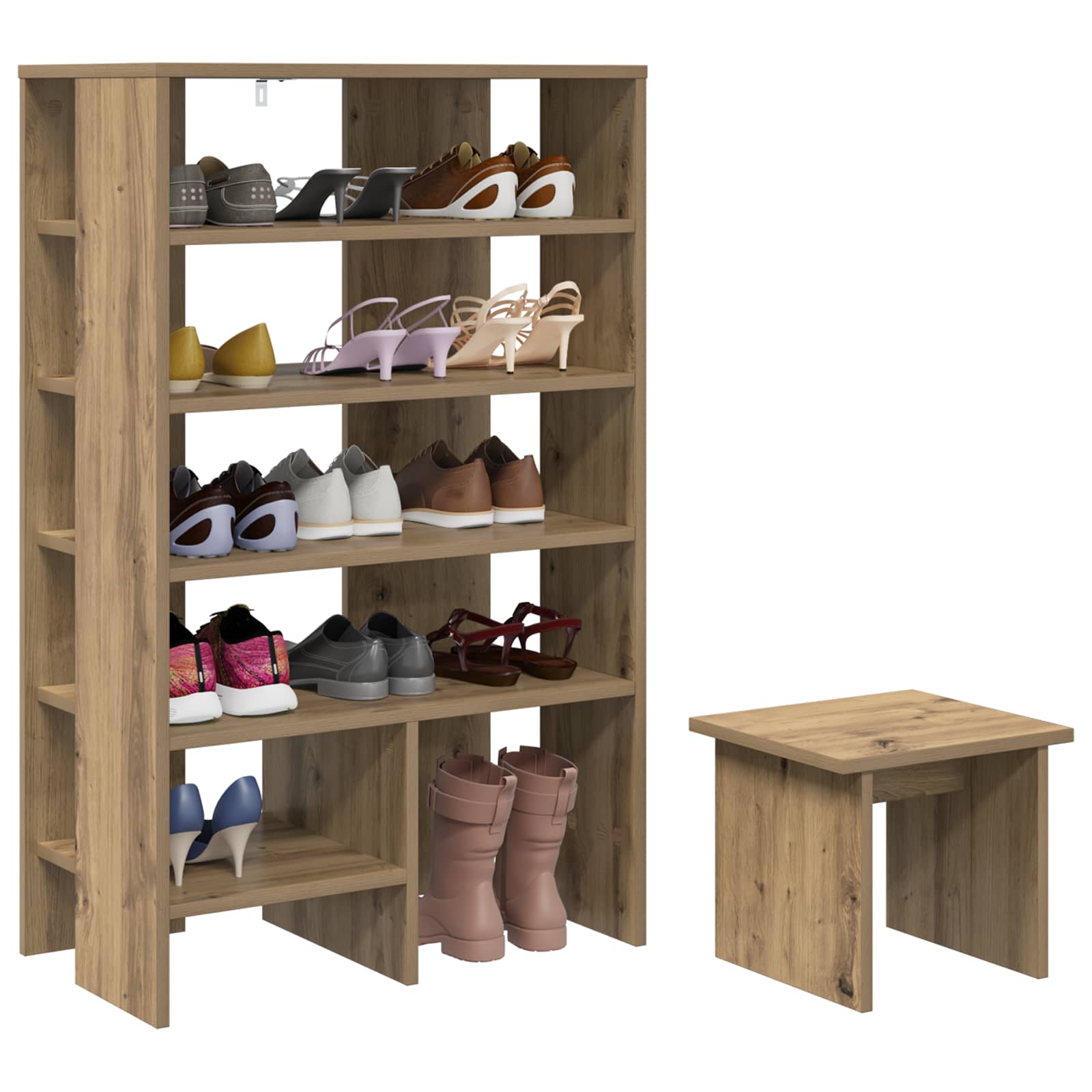 Cabinet à chaussures 2 pcs Chêne artisanal Bois d'ingénierie - XIOS
