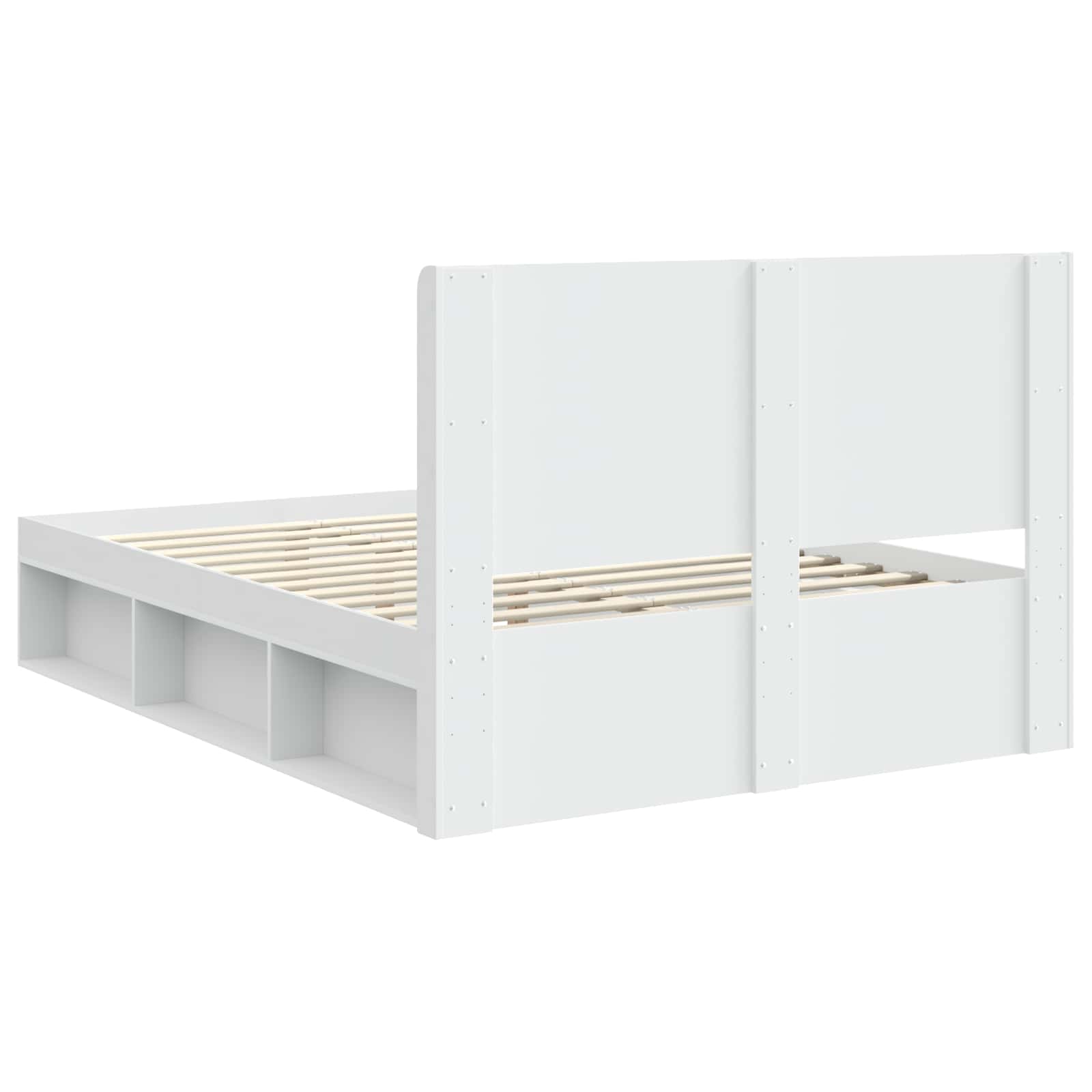 Cadre de lit avec rangement et tête de lit Blanc 150 x 200 cm - XIOS