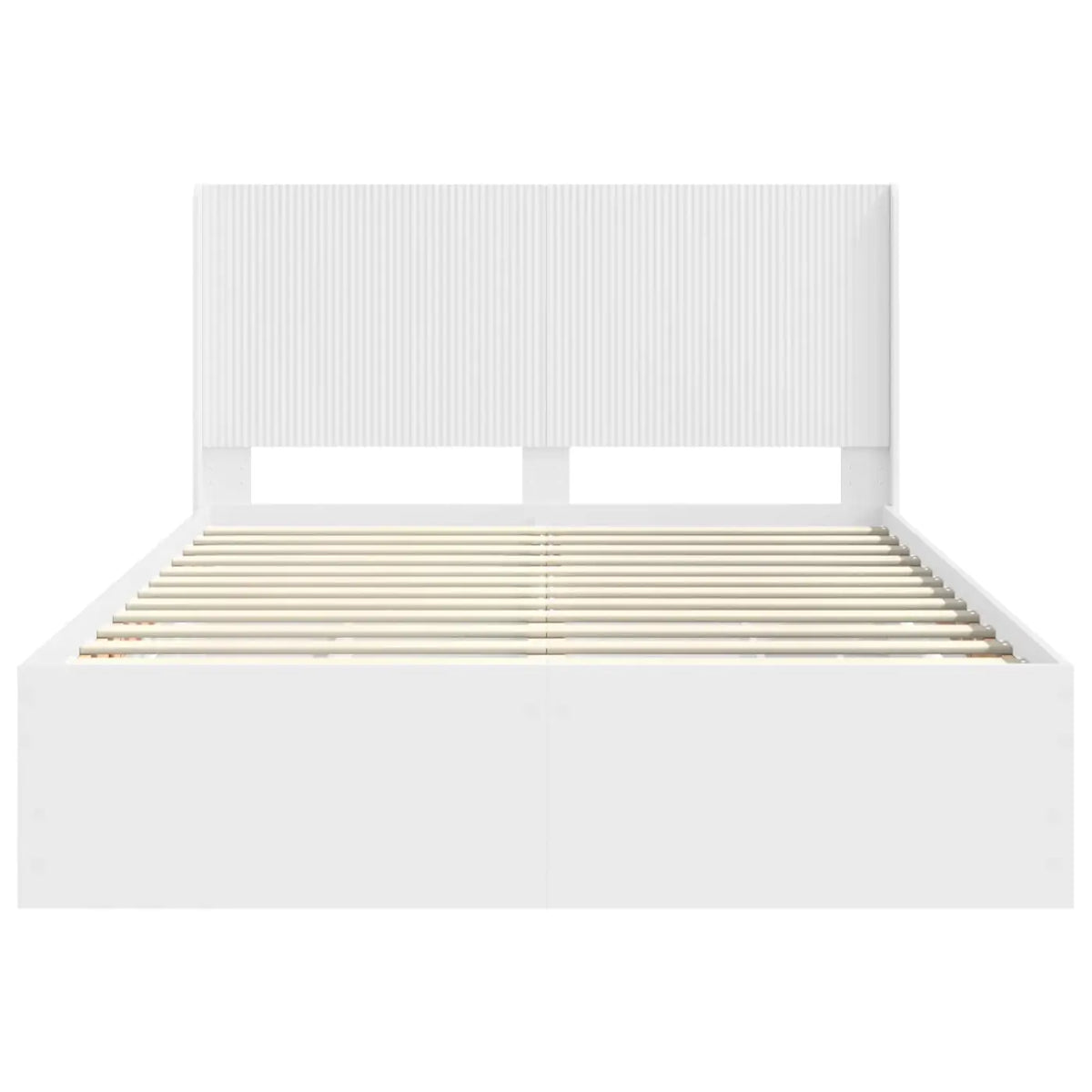 Cadre de lit avec rangement et tête de lit Blanc 140 x 190 cm - XIOS