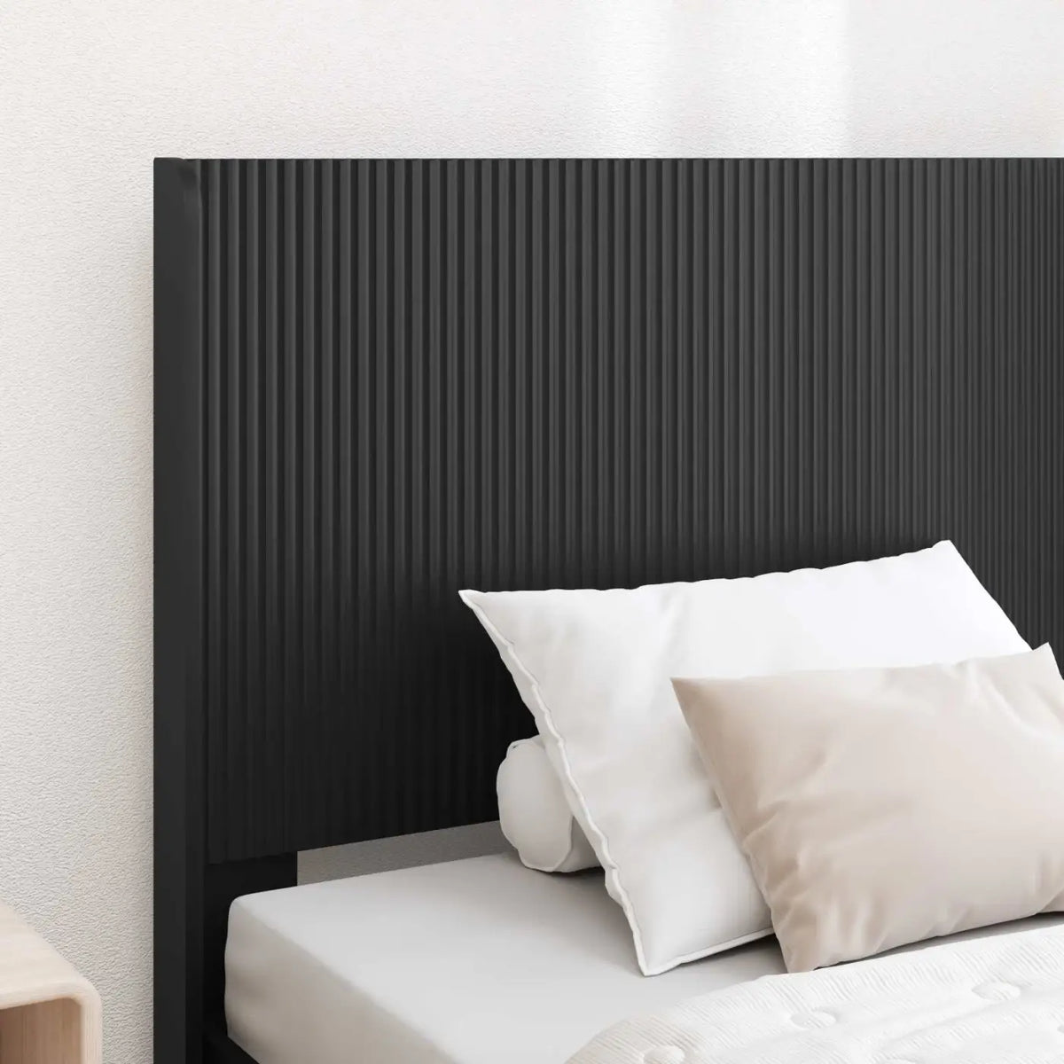 Cadre de lit avec rangement et tête de lit Noir 100 x 200 cm - XIOS