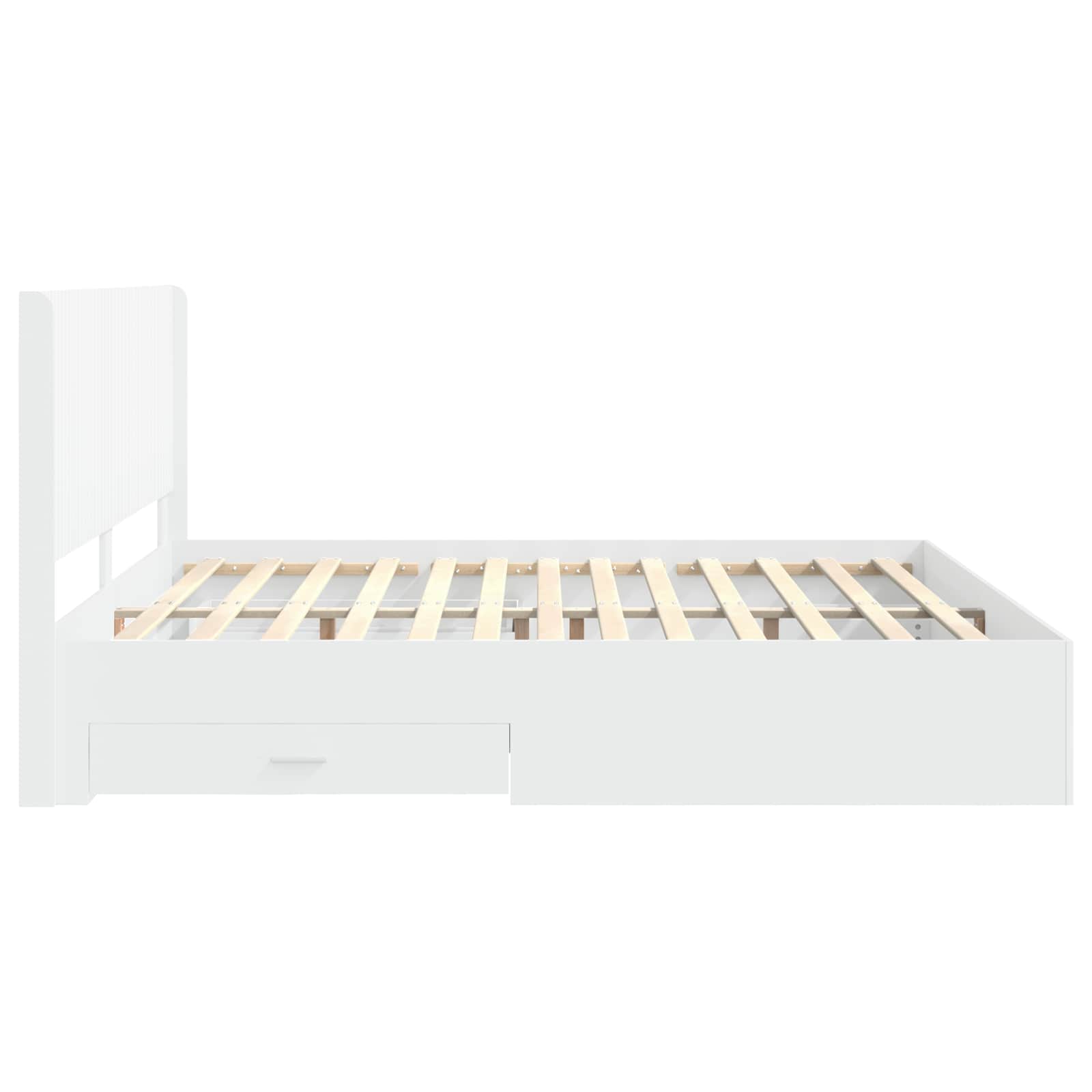Cadre de lit avec rangement et tête de lit Blanc