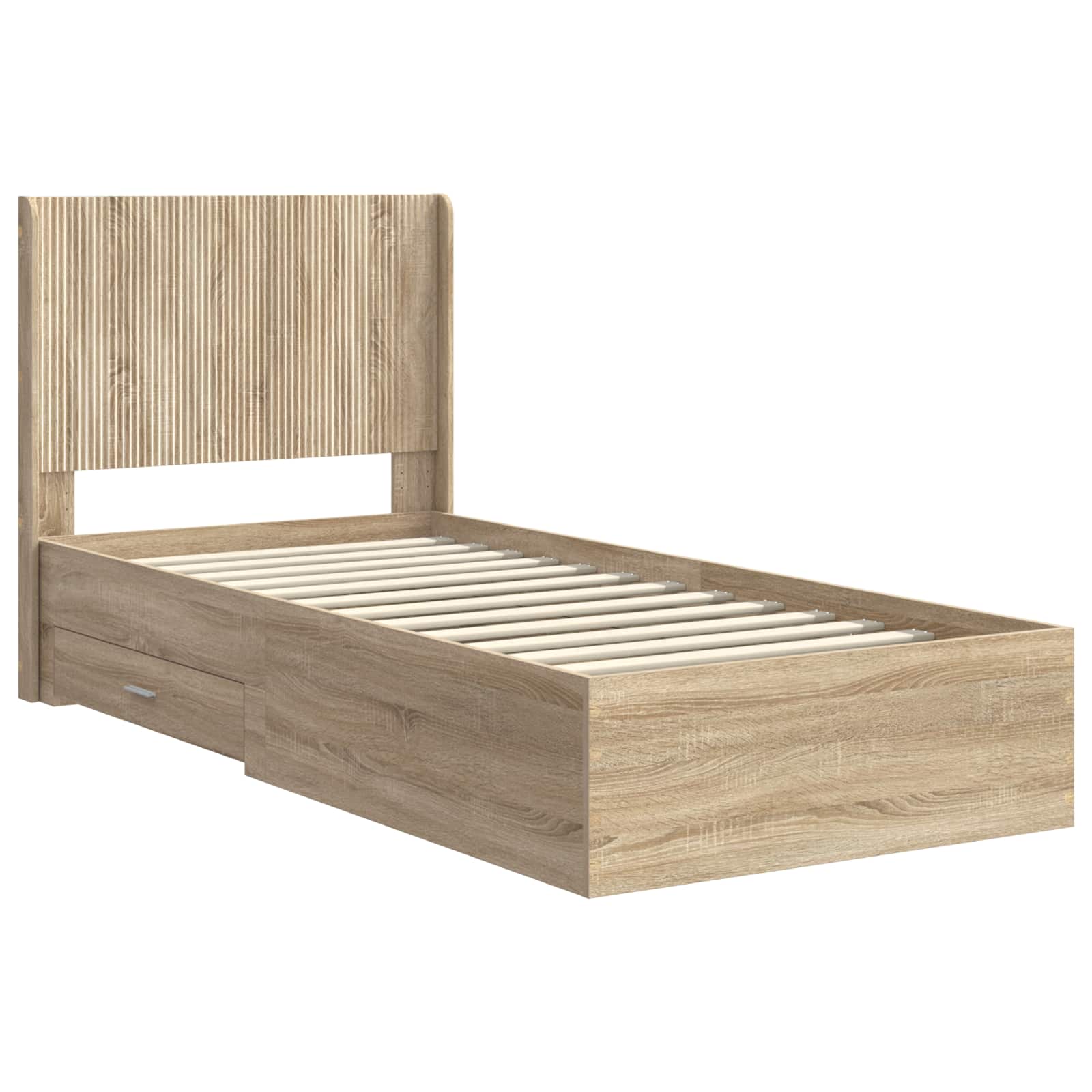 Cadre de lit avec rangement et tête de lit Chêne Sonoma - XIOS