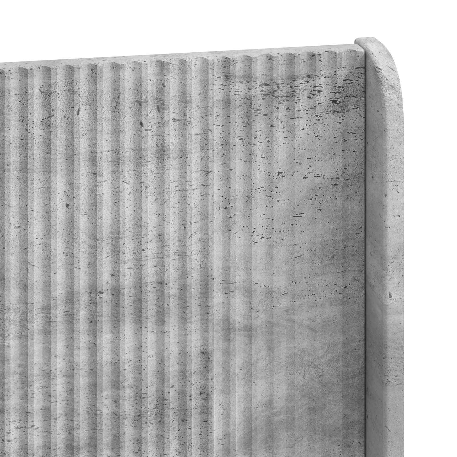 Cadre de lit avec rangement et tête de lit Gris béton